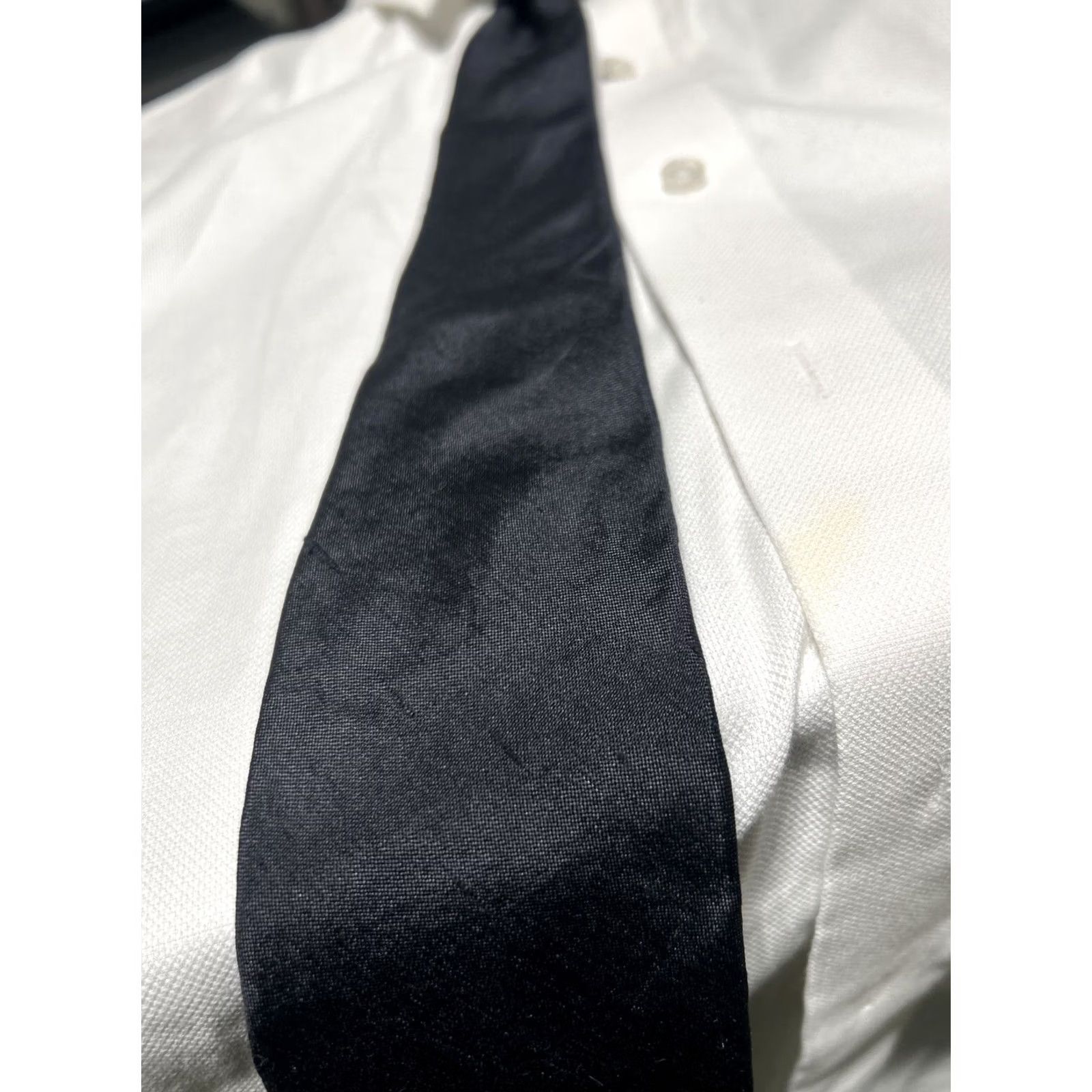Vintage Rare Grodins Black Silk Tie Preppy Oxford 3 1/4" X56 Mens VTG-1940s-50s Size ONE SIZE - 2 Thumbnail