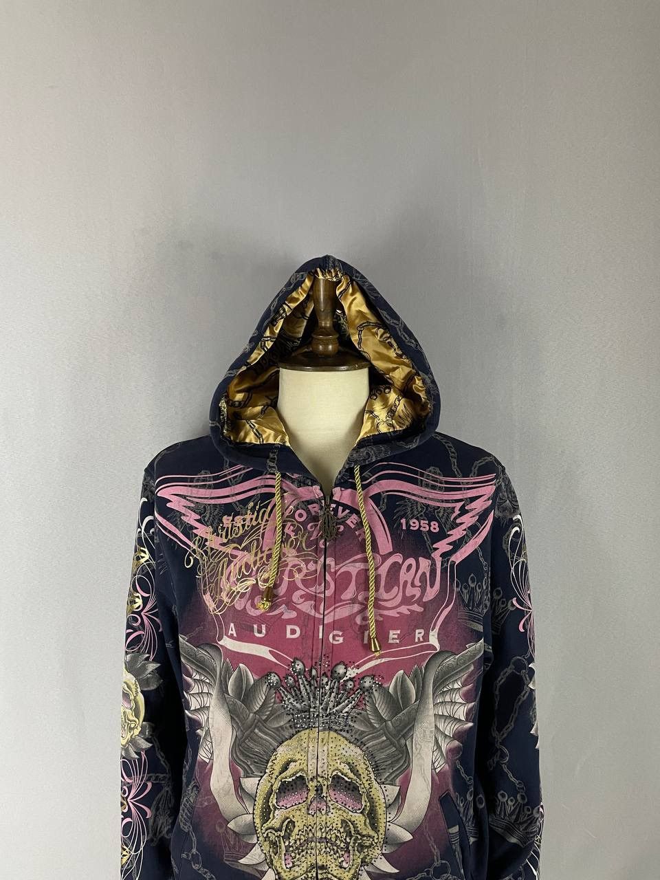 Christian Audigier Christian Audigier Hoodie Zip Navy Rare Size US L / EU 52-54 / 3 - 2 Thumbnail