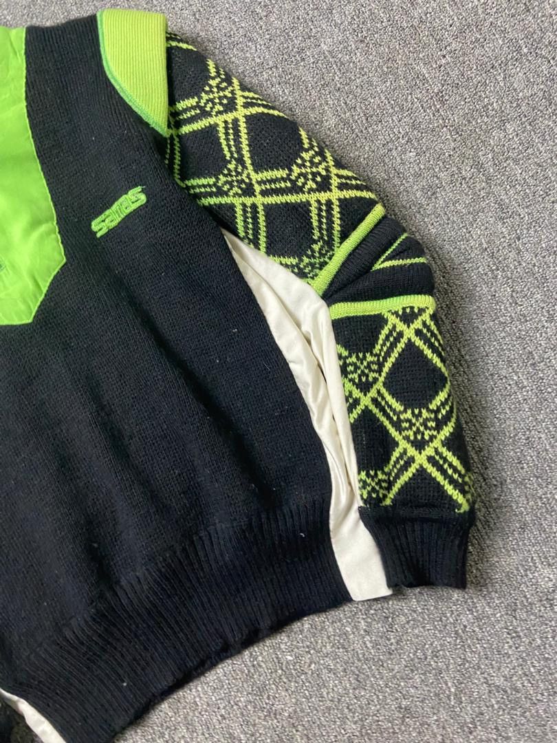 Japanese Brand SAMAS Half Zip Knit Padded Ski Sweater Jacket (196) Size US XXS / EU 40 - 8 Thumbnail