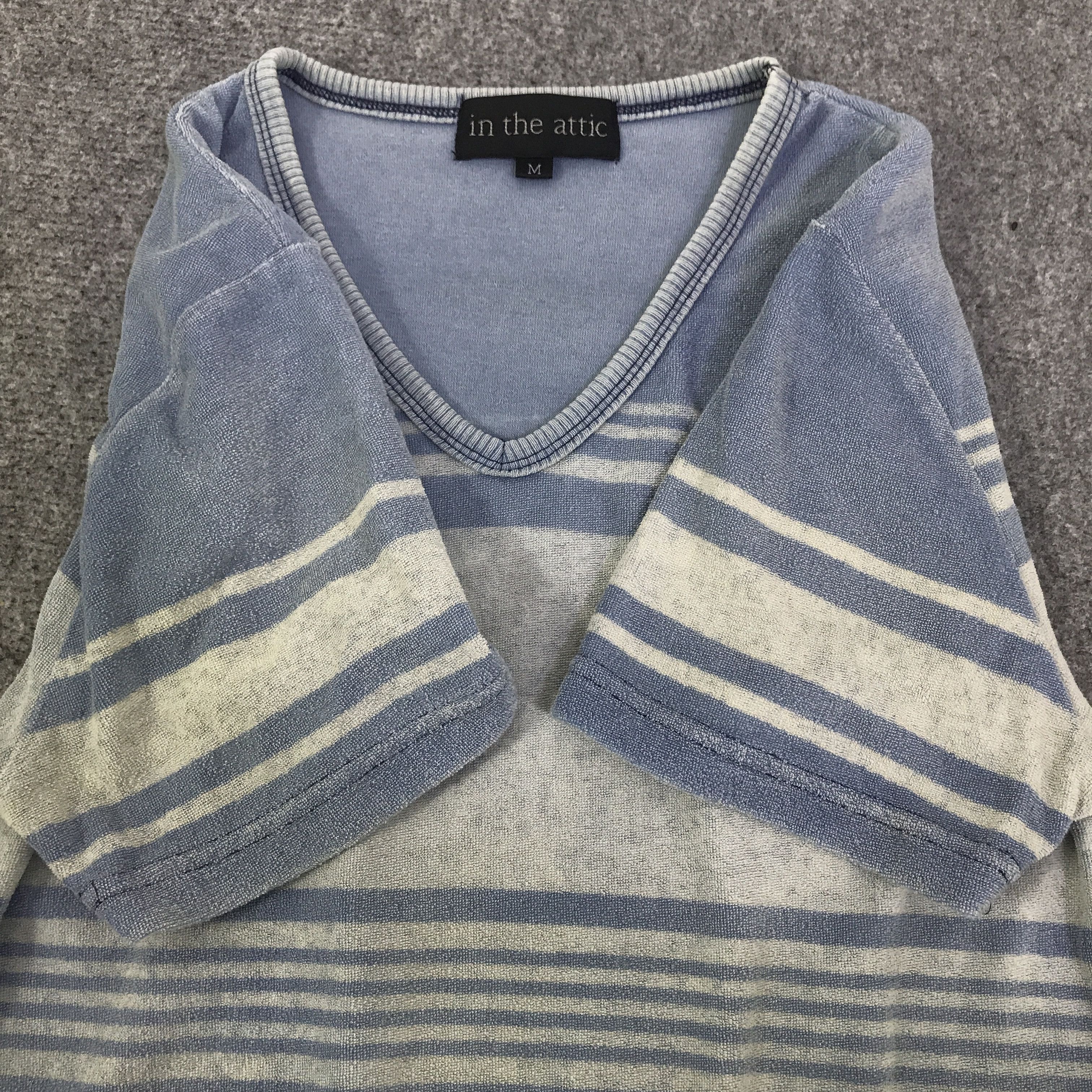 In The Attic Japan brand in the attic Striped t-shirt K93B33 Size US M / EU 48-50 / 2 - 6 Thumbnail