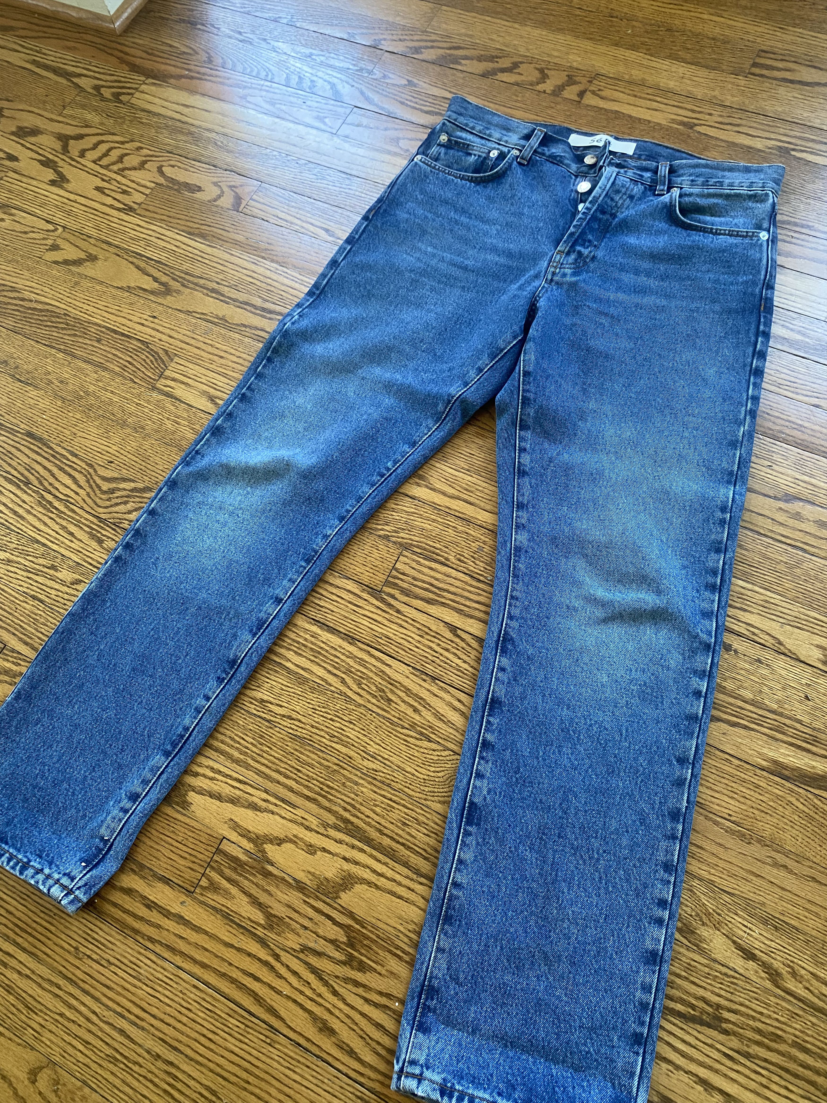 Sefr Blue Straight Jeans Size US 32 / EU 48 - 1 Thumbnail