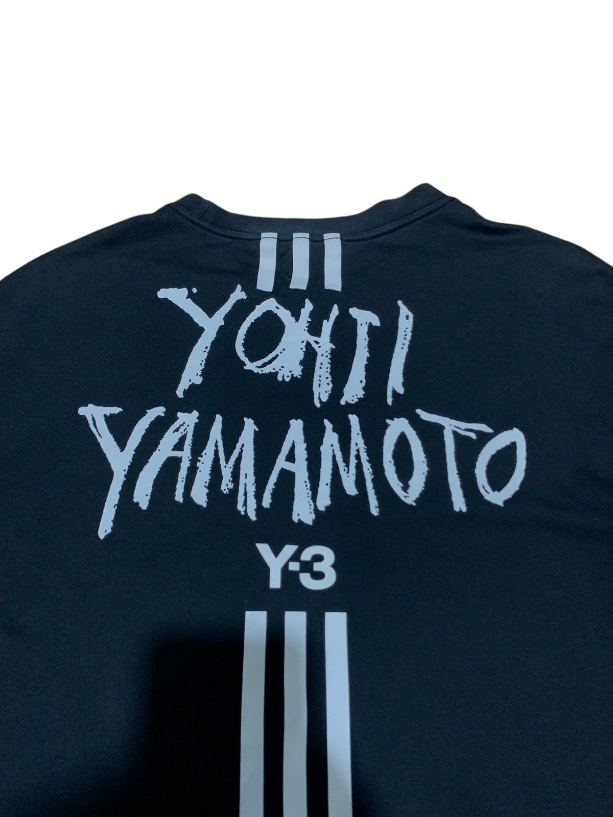 Yohji Yamamoto Yohji Yamamoto Y-3 x Adidas graphic 3 stripes t shirt Size US M / EU 48-50 / 2 - 3 Thumbnail