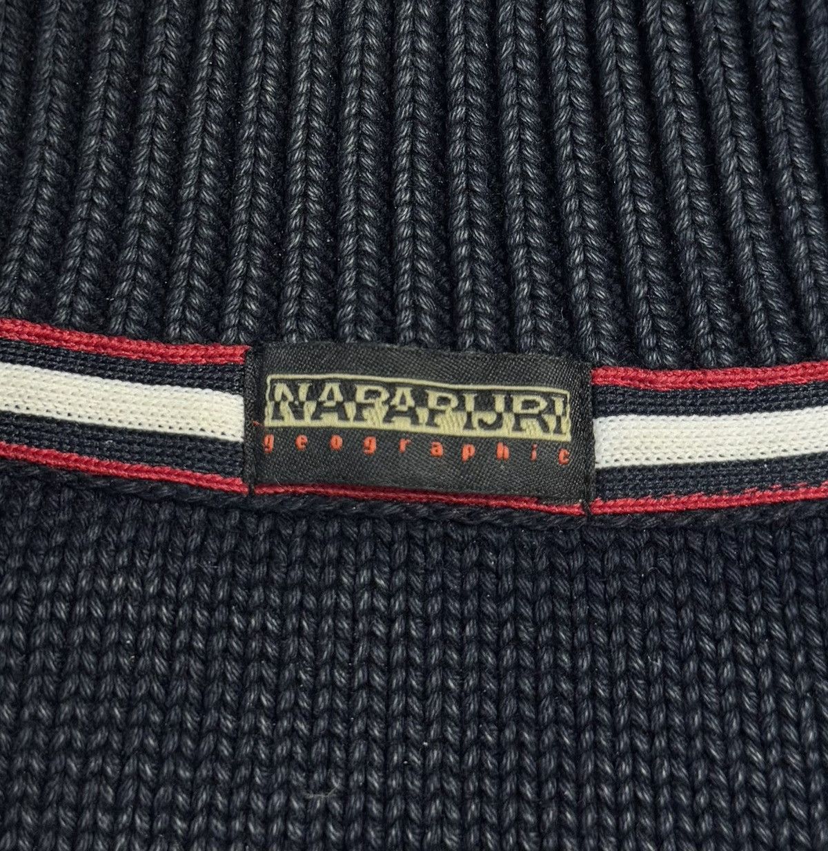 Napapijri Napapijri Geometric 1/4 Zip Knit Sweater Y2K Size US M / EU 48-50 / 2 - 9 Thumbnail