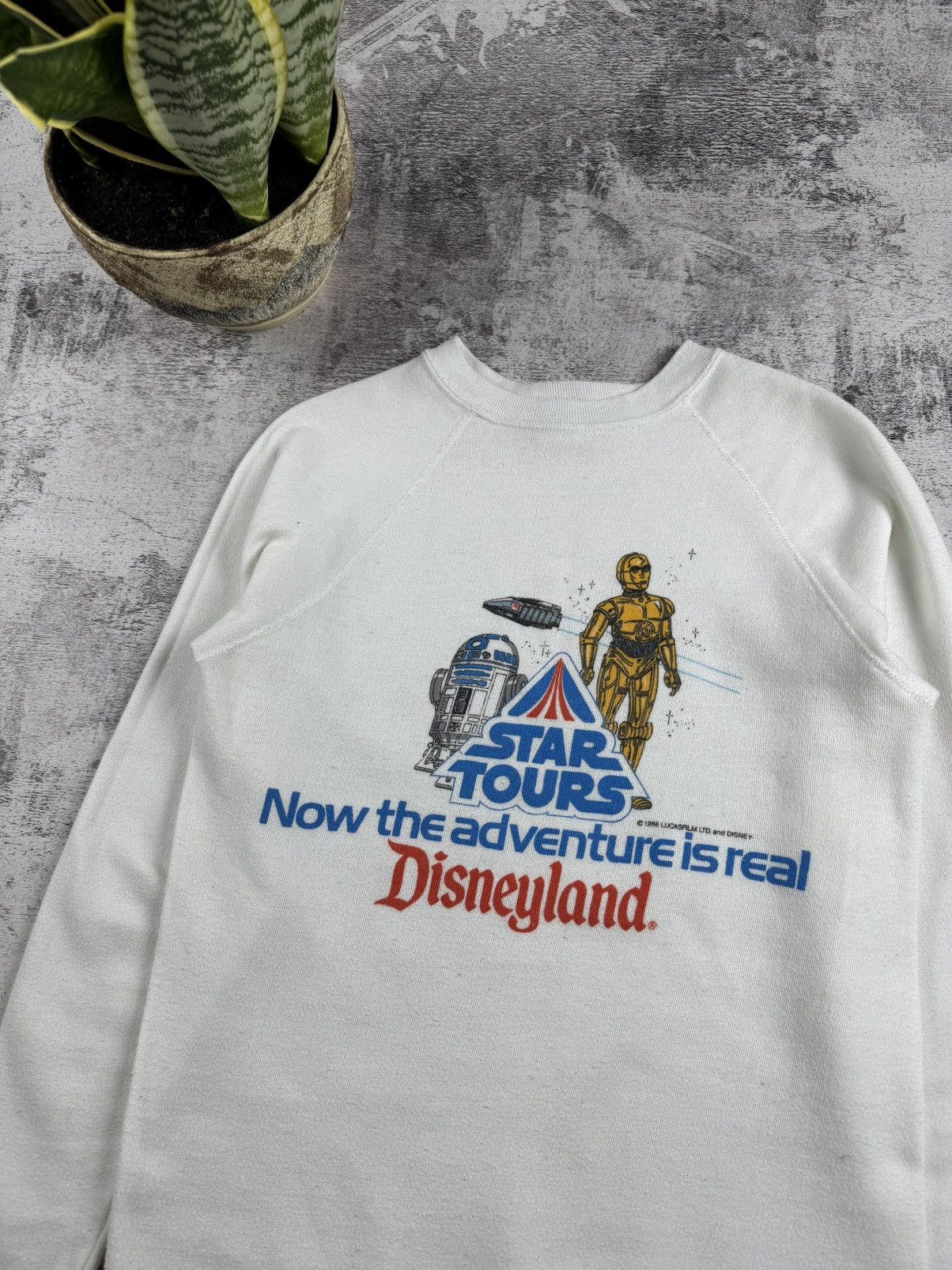 Disney VERY RARE Disney Star Wars 1986 Sweatshirt Hoodie Pullover Size US S / EU 44-46 / 1 - 6 Thumbnail