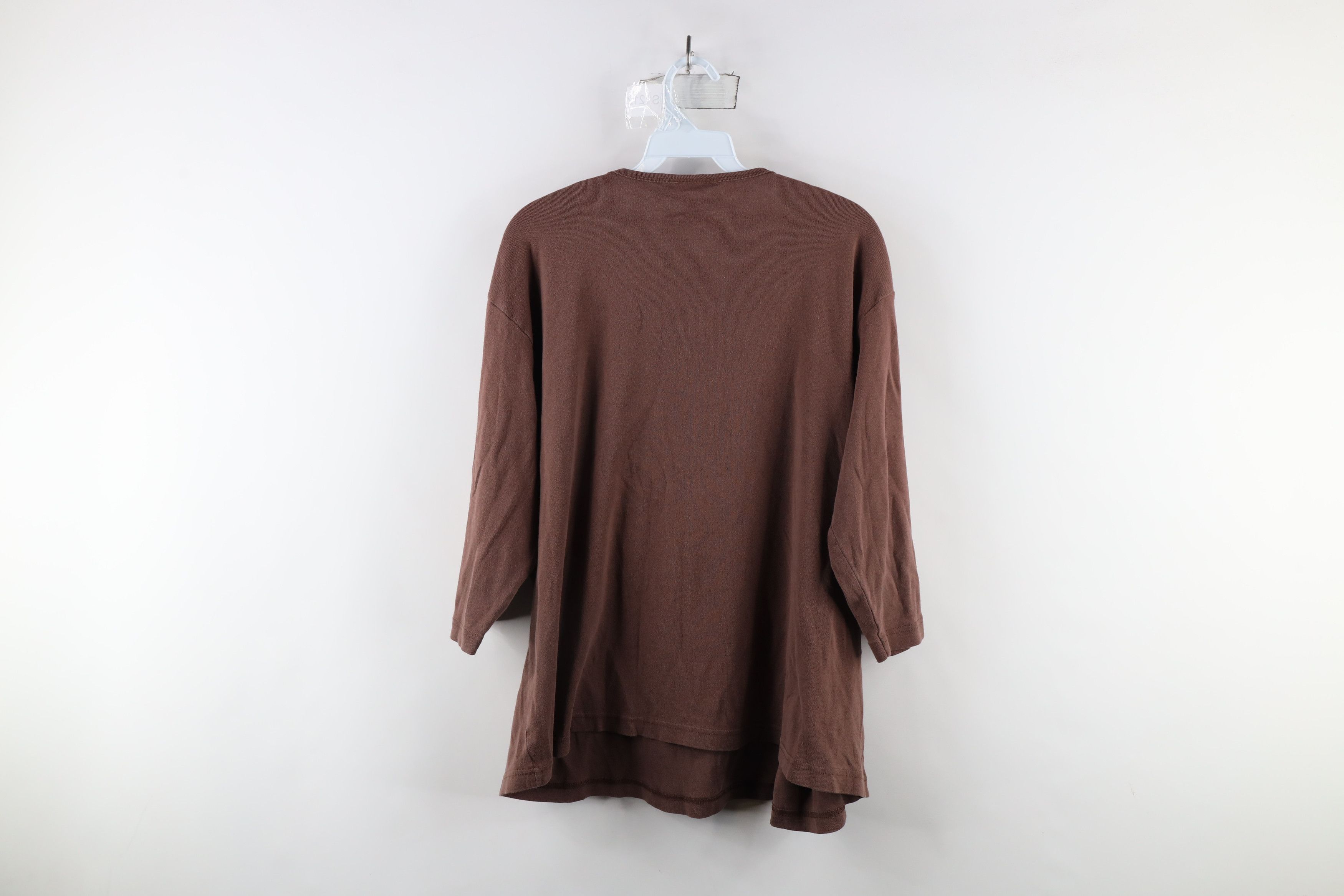 Vintage Vintage 90s Streetwear Nature 3/4 Sleeve Ribbed T-Shirt Size XXL / US 16-18 / IT 52-54 - 11 Thumbnail