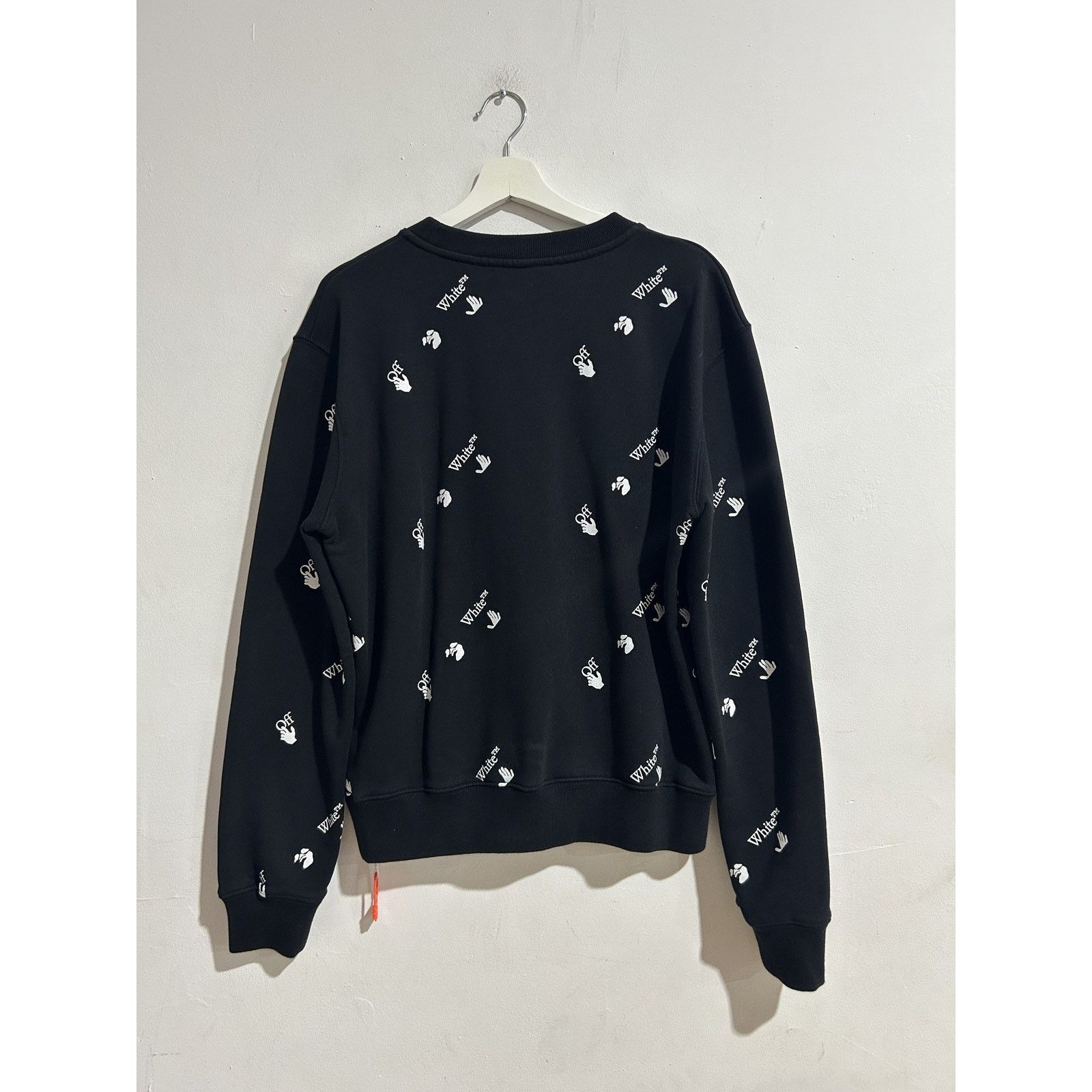 Off-White OFF-WHITE SLIM FIT ALL OVER LOGO SLIM CREWNECK SWEATSHIRT Size US M / EU 48-50 / 2 - 2 Thumbnail
