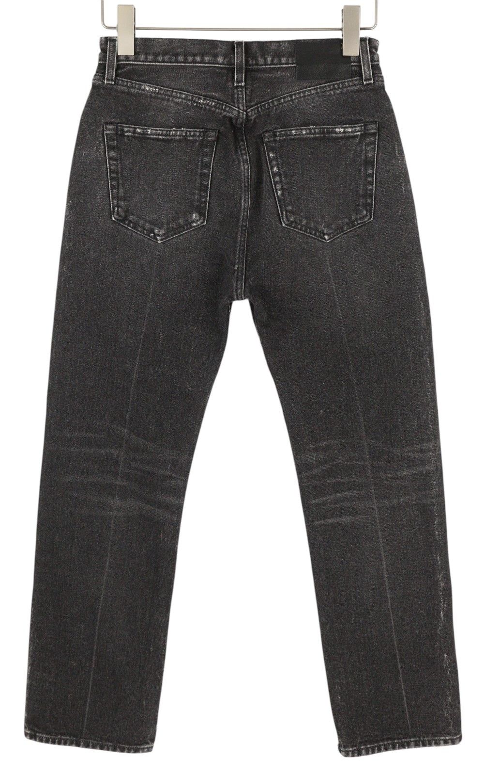 R13 COURTNEY SLIM 27 Everit Black Faded Cropped Distress 86493 Size 27" / US 4 / IT 40 - 4 Thumbnail
