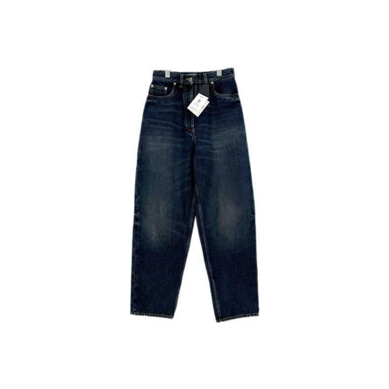 Prada Prada Blue washed triangle jeans 2502-Nextarrow Size US 27 - 1 Thumbnail