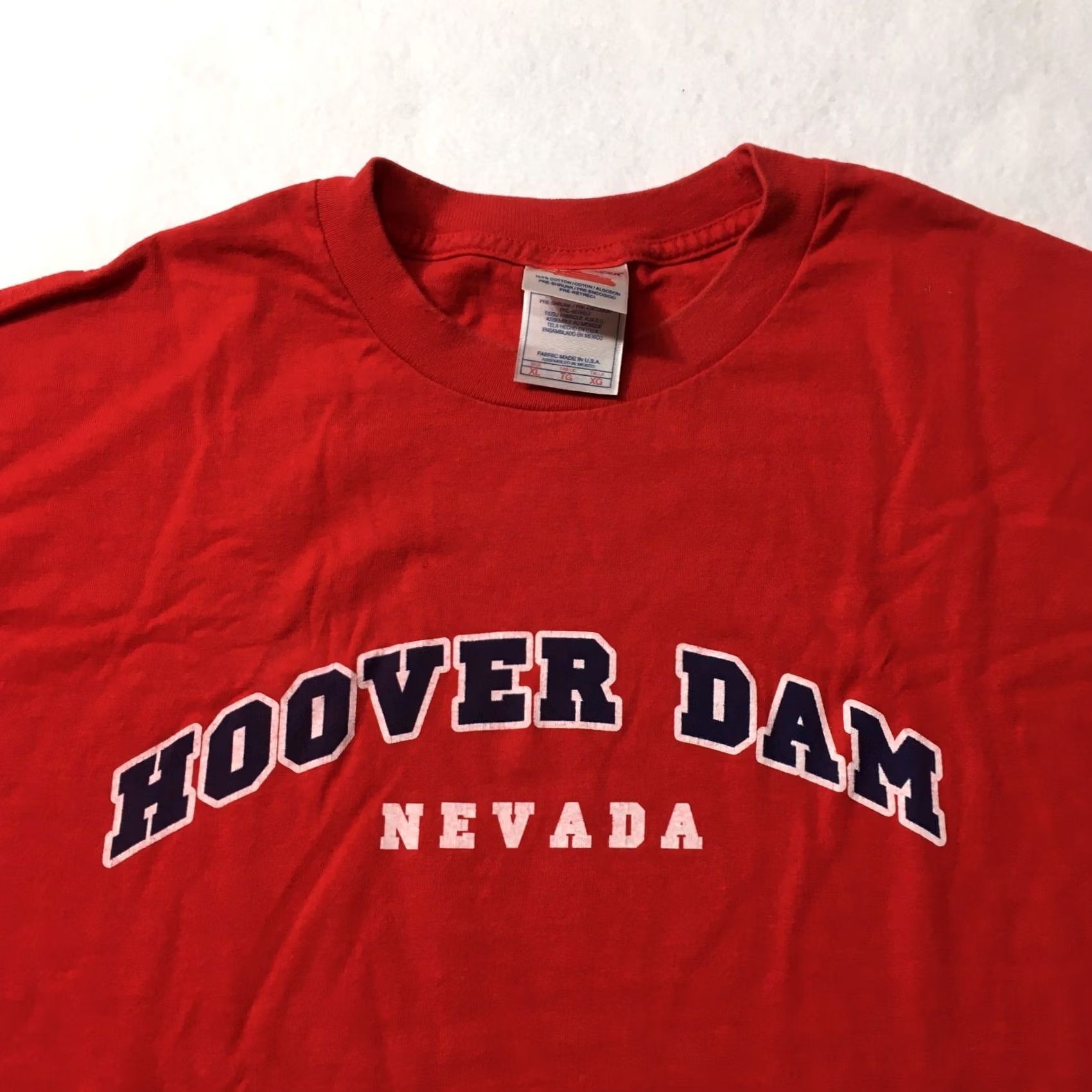 Vintage VINTAGE 1980s Hoover Dam Las Vegas Single Stitch Shirt XL Red 80s Men Size US XL / EU 56 / 4 - 2 Thumbnail