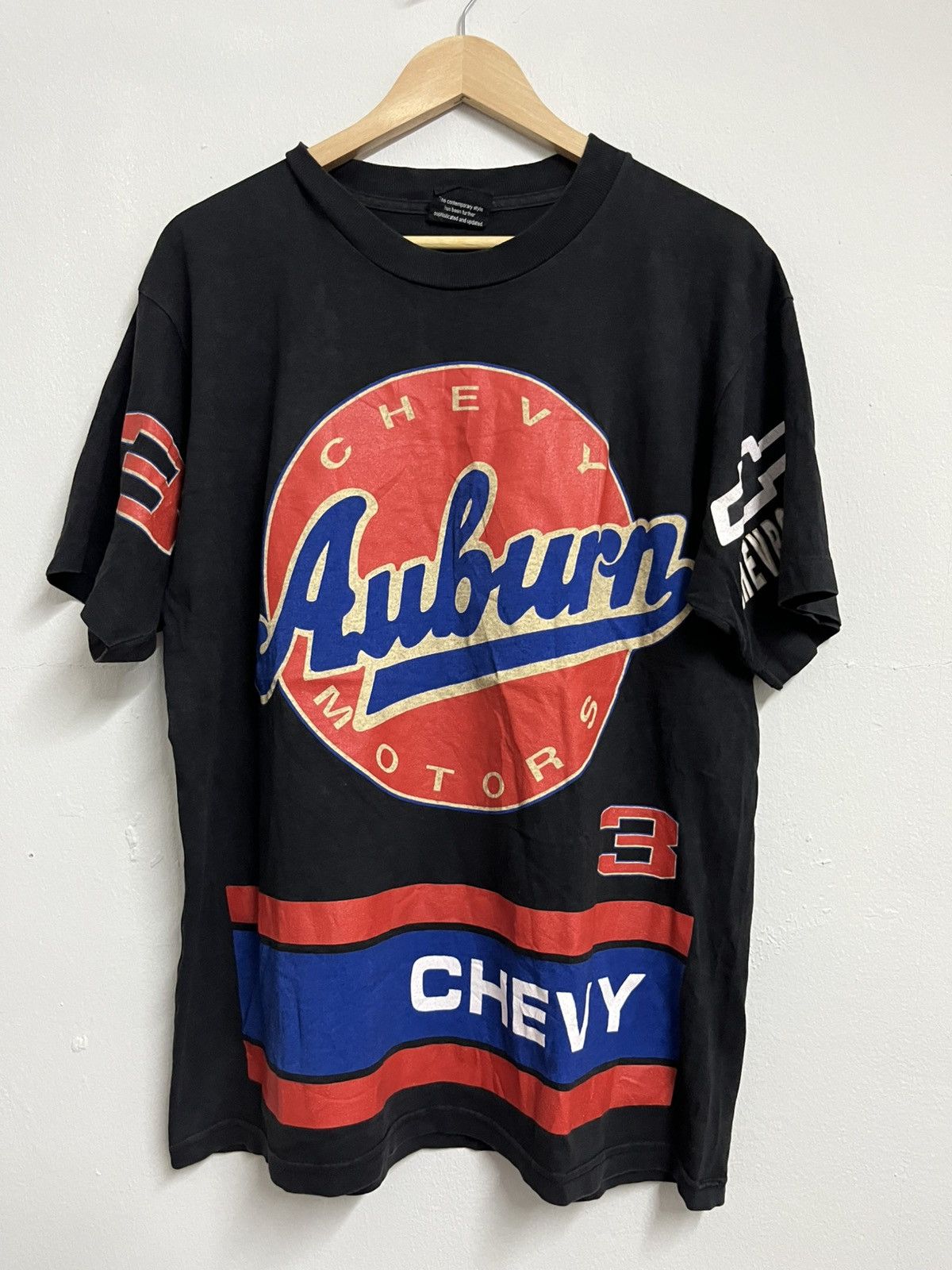 Rap Tees 💥RARE CHEVROLET AUBURN MOTORS Fullprinted T Shirts Size US L / EU 52-54 / 3 - 1 Thumbnail