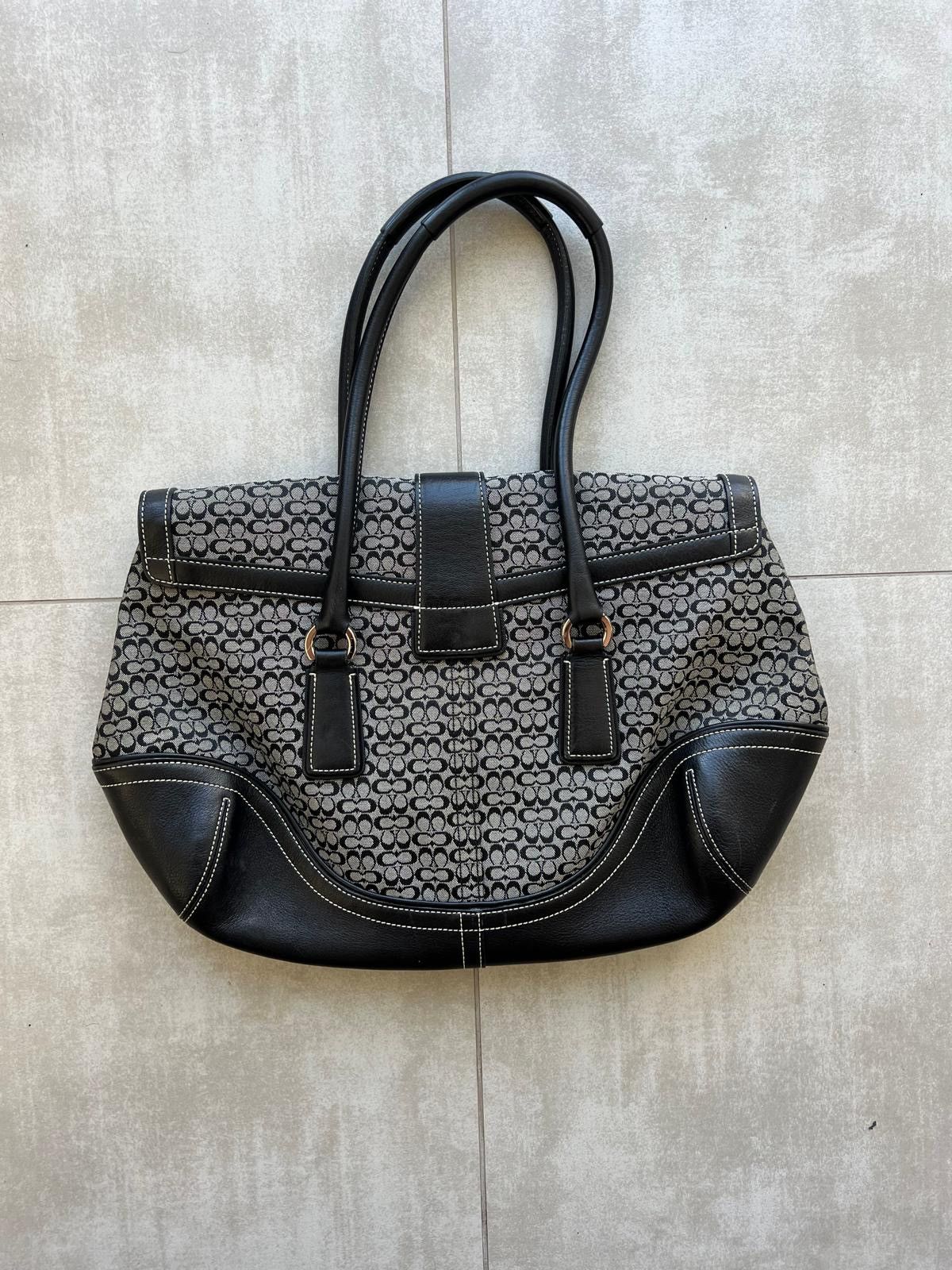 Coach Coach Signature Shoulder Bag Black/Grey Size ONE SIZE - 5 Thumbnail