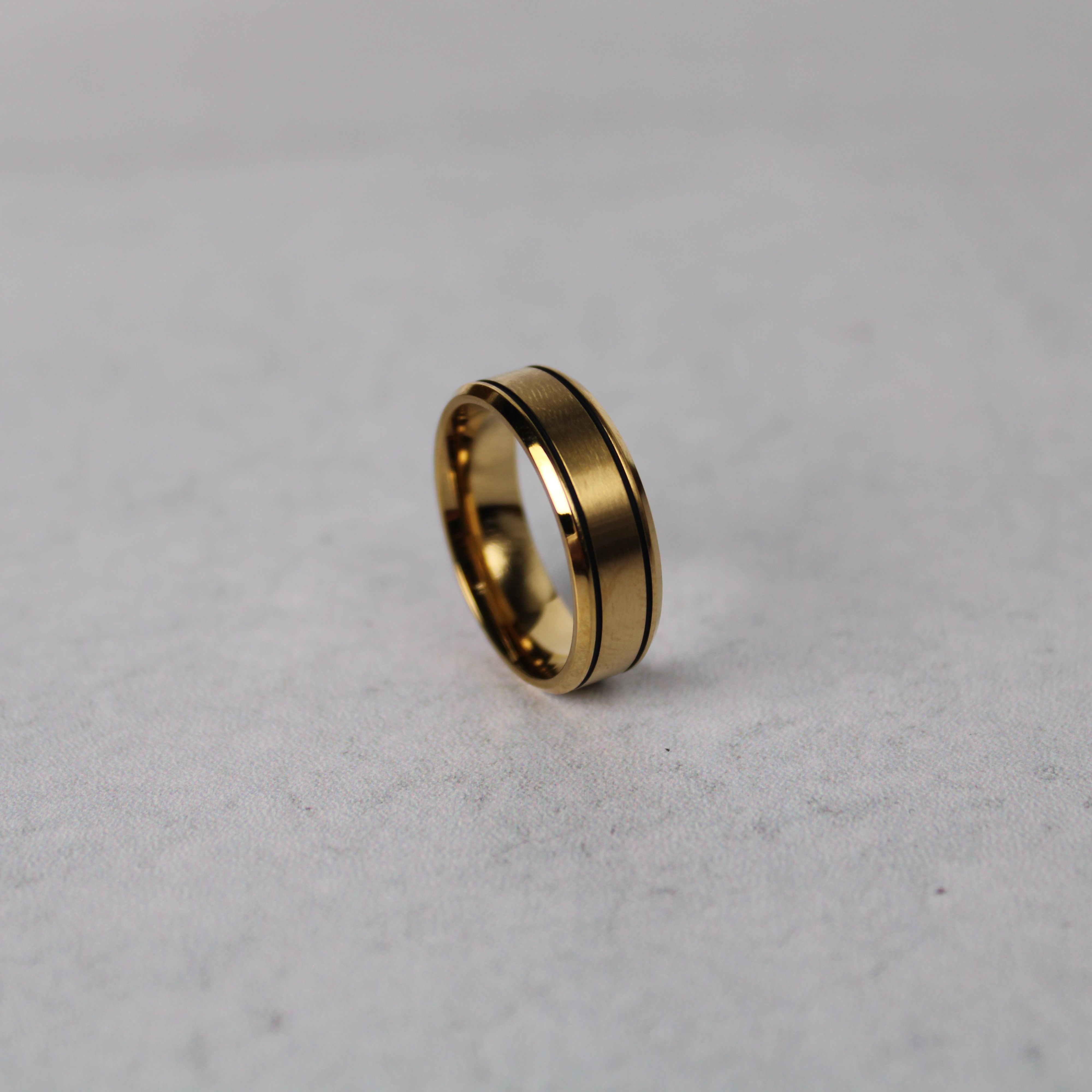 Jewelry Gold Stripe Band Ring Size 10 US Size ONE SIZE - 3 Thumbnail