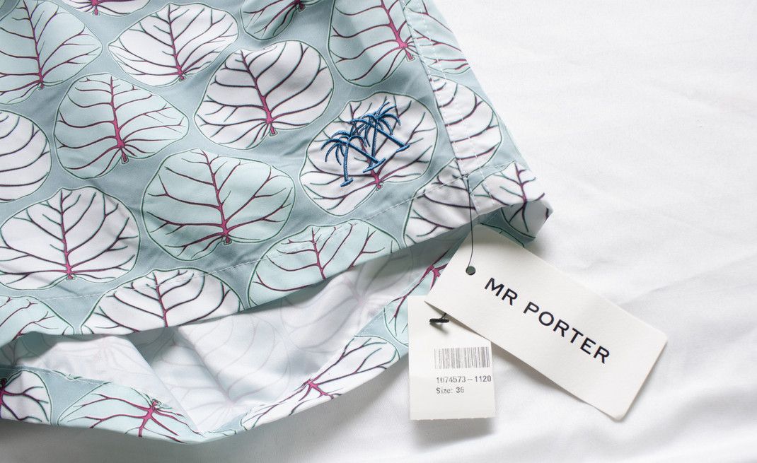 Pink House Pink House, swim shorts with leaf print Size US 36 / EU 52 - 4 Thumbnail