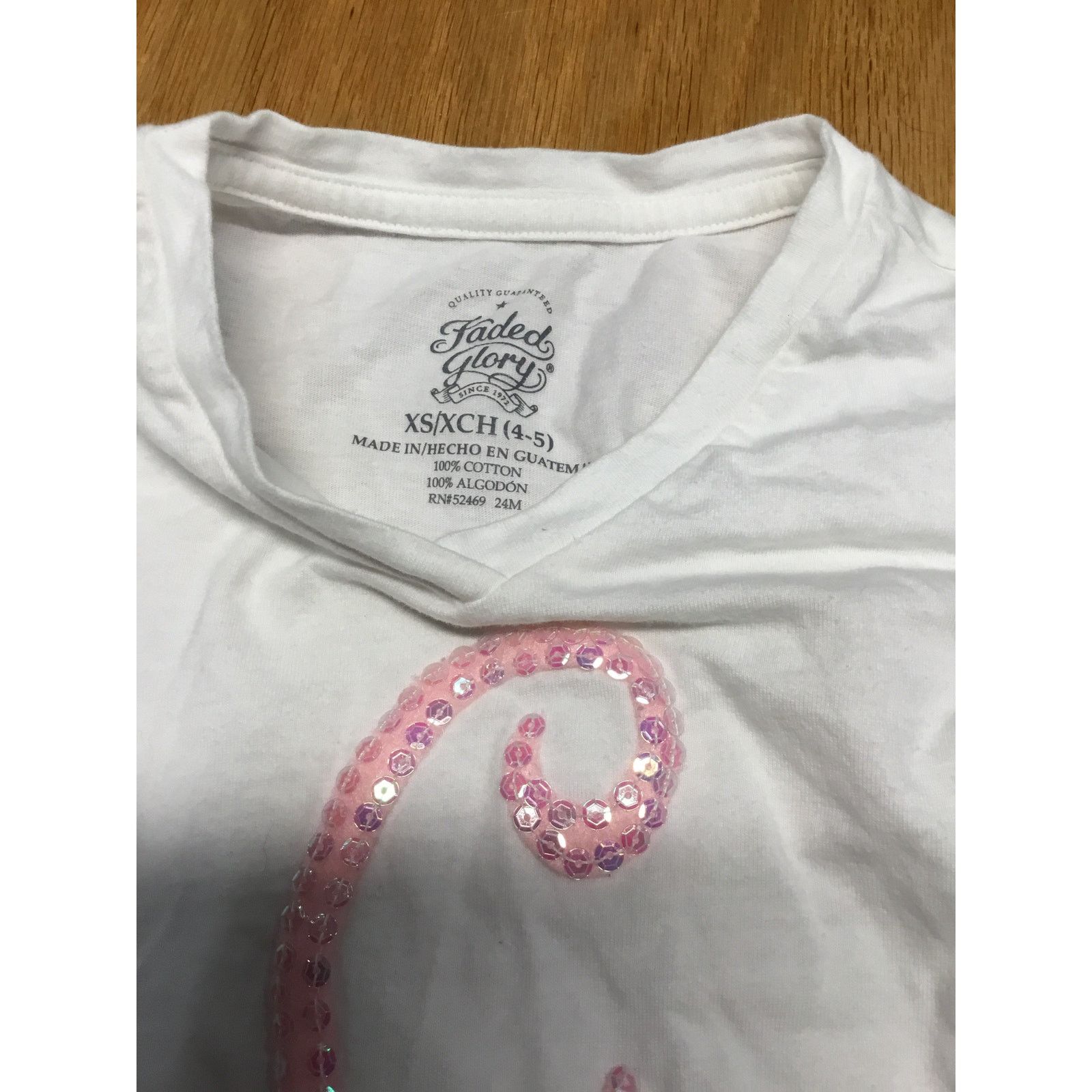 Faded Glory Faded Glory Pants Shirt 2-Piece Set Girls XS (4-5) Pink Knit Size XS / US 0-2 / IT 36-38 - 4 Thumbnail
