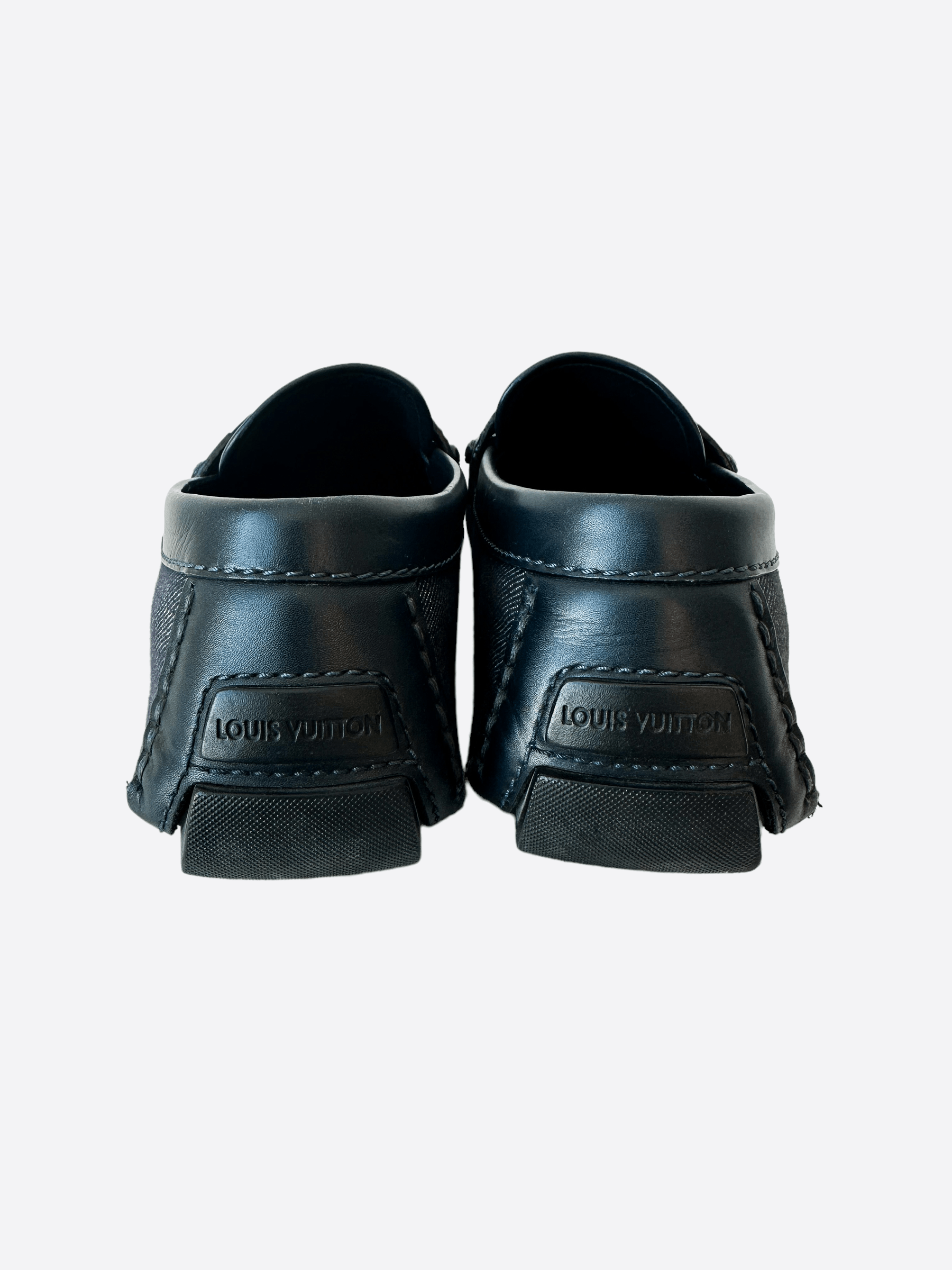 Louis Vuitton Louis Vuitton Navy Blue Logo Loafers Size US 9 / EU 42 - 5 Thumbnail