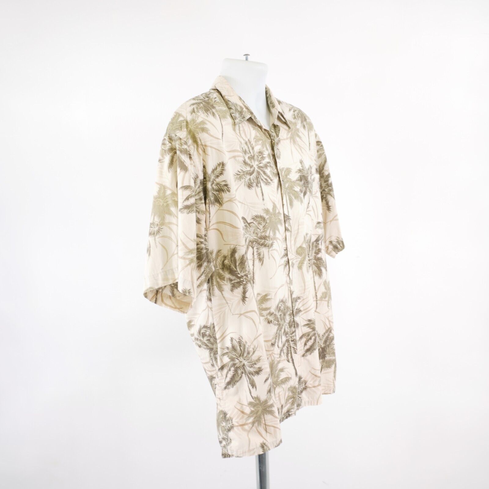 Pierre Cardin Pierre Cardin Tan Green Large Palm Tree Cotton Hawaiian Coll Size US L / EU 52-54 / 3 - 7 Thumbnail