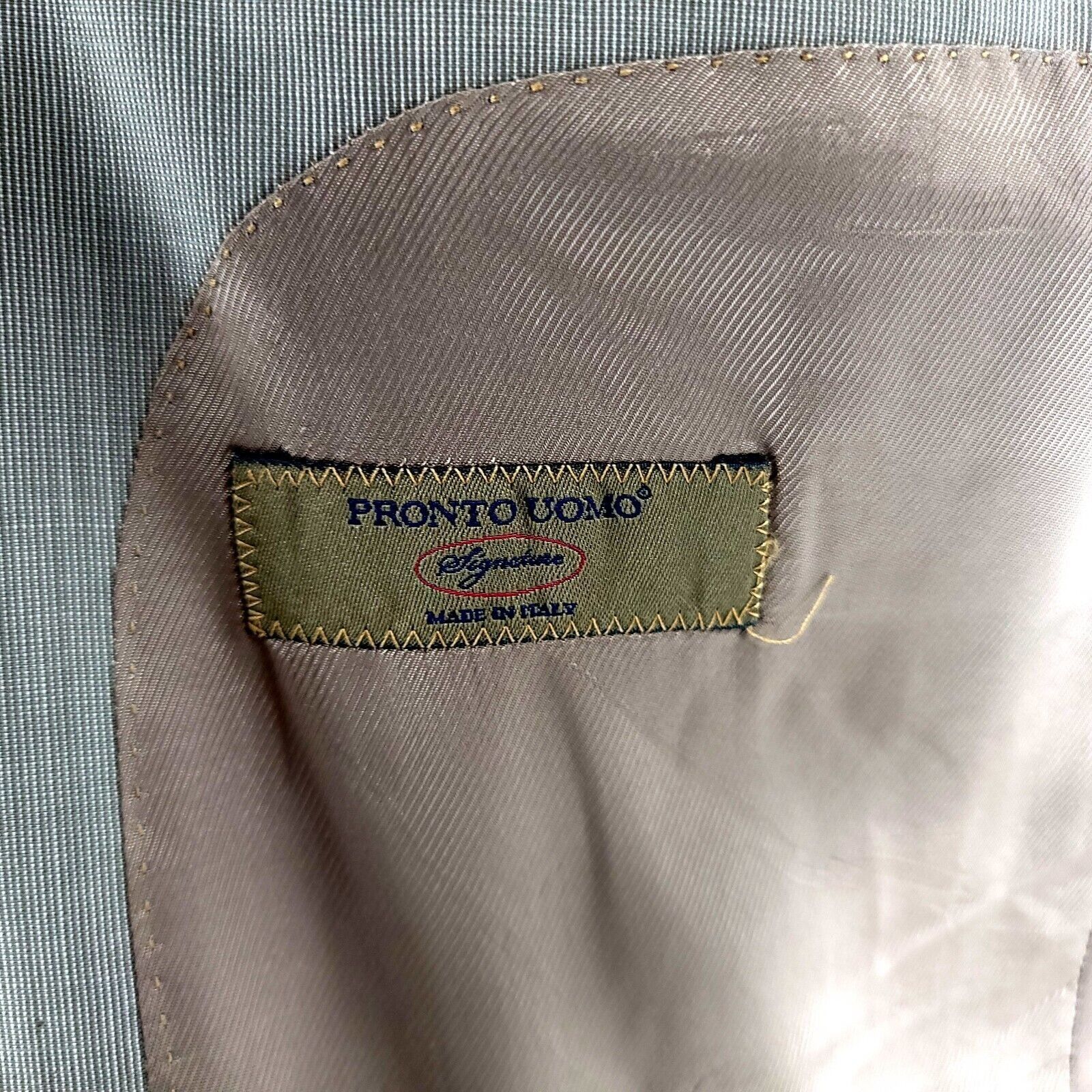 Pronto Uomo Pronto Uomo Signature Zigone Super 100s Wool 2 Button Blazer Size 44L - 8 Thumbnail