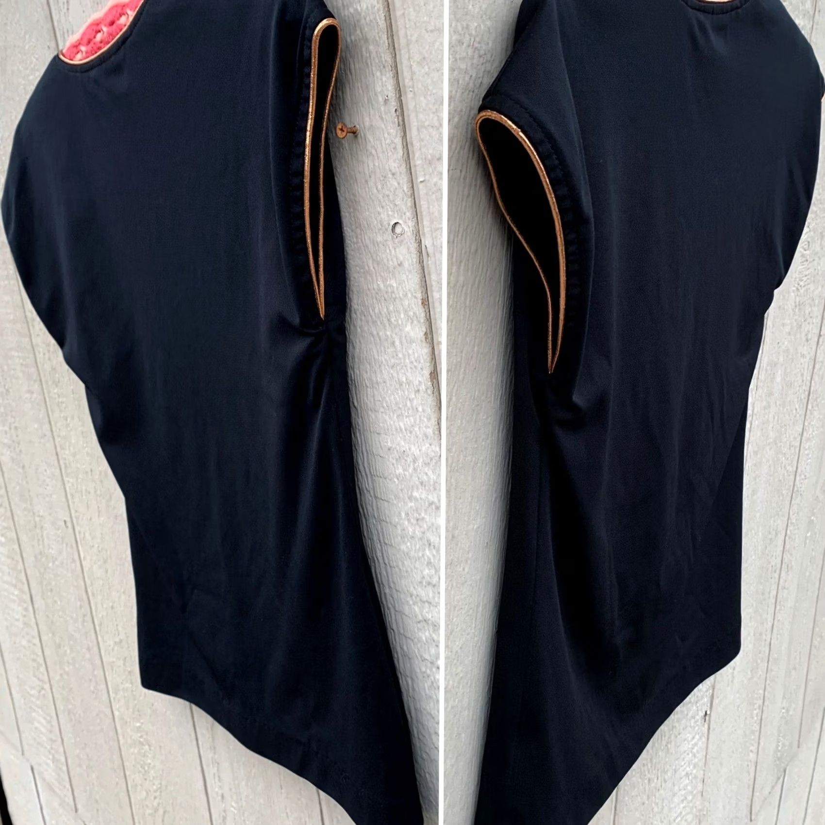 Vintage VINTAGE Miss Shaheen California Hawaii Style 301-01 Polyester V Neck Top Tee 6 Black Womens Shirt 1970s USA Size M / US 6-8 / IT 42-44 - 5 Thumbnail