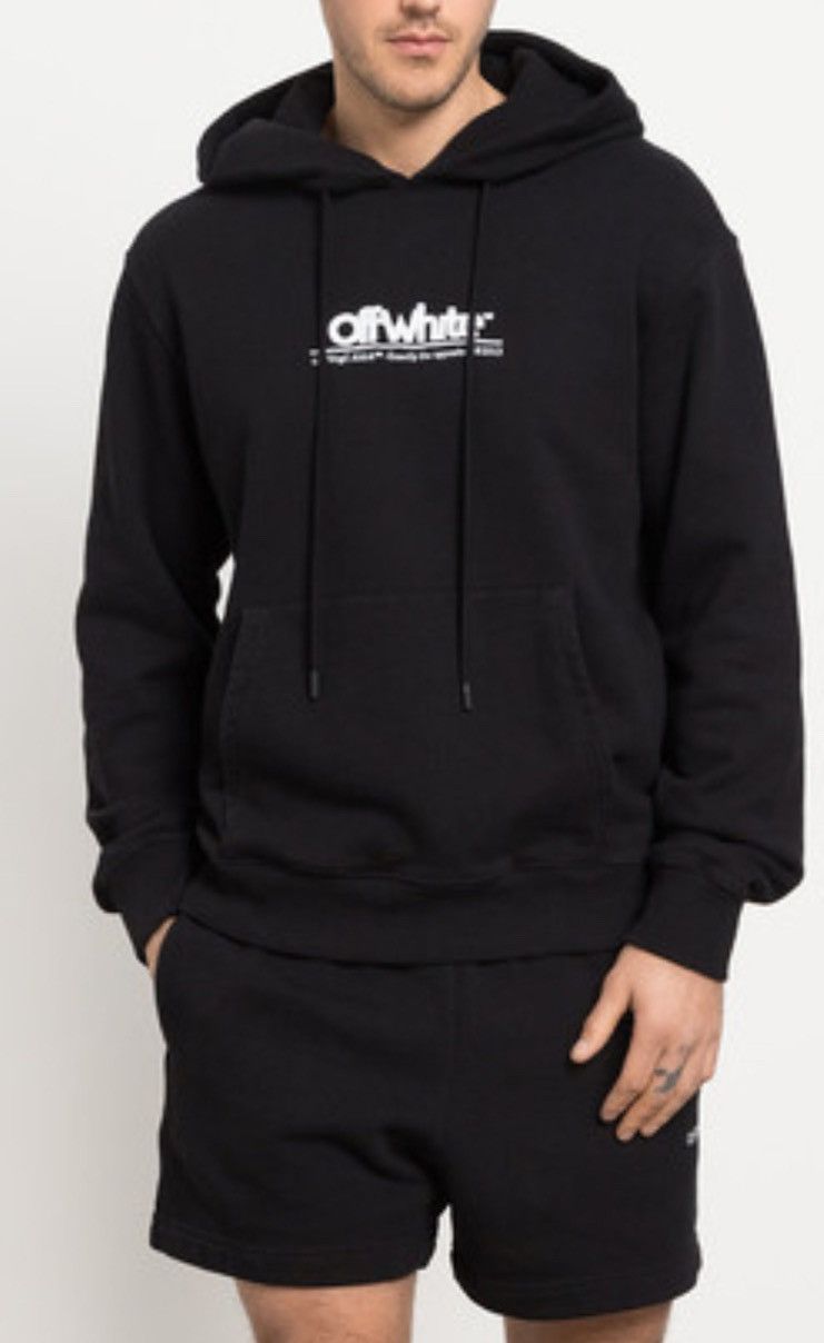image of Off White Off-White Black Hoodie, Men's (Size Medium)
