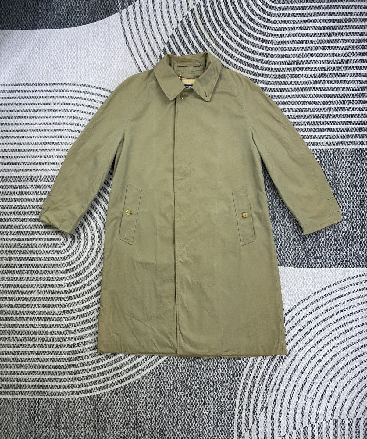 Burberry Vintage Burberrys Nova Checked Trench Coat Jacket Size US M / EU 48-50 / 2 - 2 Thumbnail