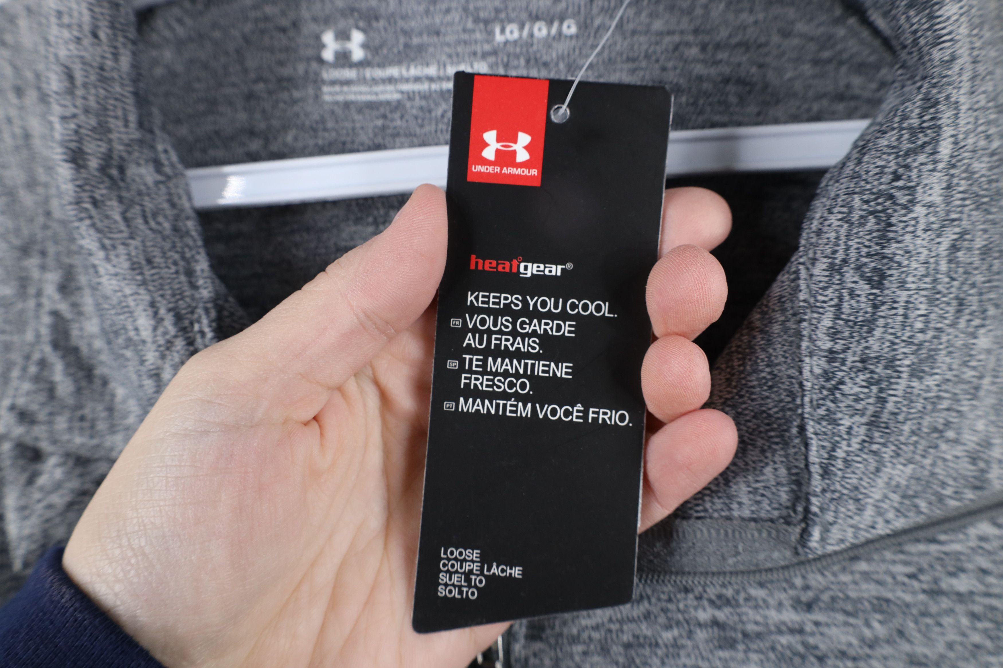 Under Armour × Vintage New Under Armour HeatGear Half Zip Pullover Jacket Top Gray Size L / US 10 / IT 46 - 7 Thumbnail