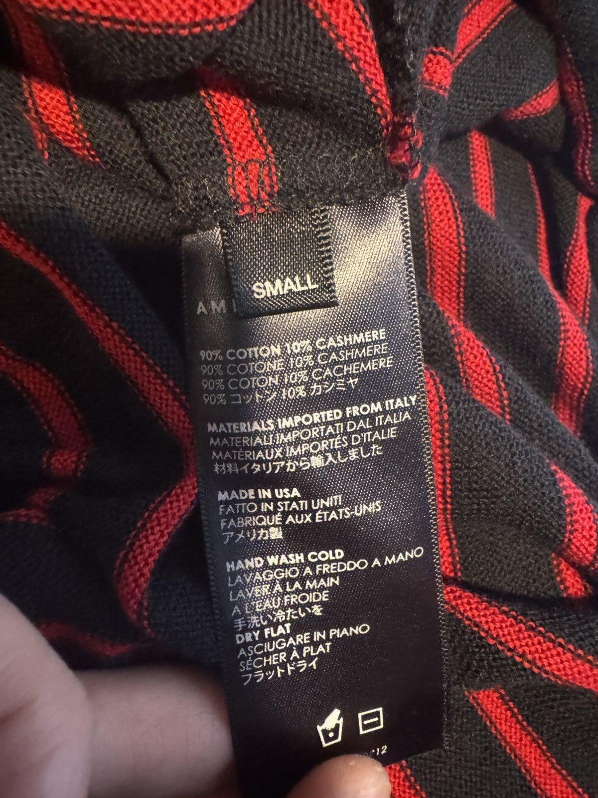 Amiri Amiri red & black striped t shirt Size US S / EU 44-46 / 1 - 4 Thumbnail