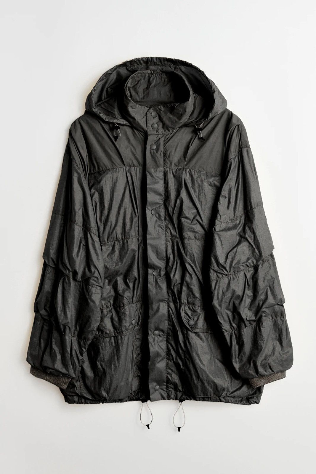 image of Our Legacy Exhaust Puffa - Black Rubberized Nylon, Men's (Size Medium)