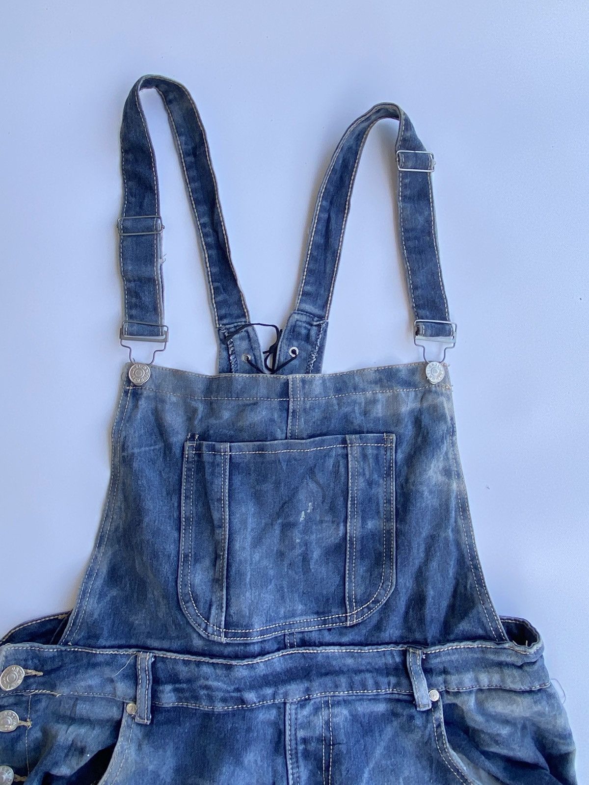 Other Vintage Blue Denim Dungarees Pocket Pullover Jumper Size S Size 27" / US 4 / IT 40 - 7 Thumbnail