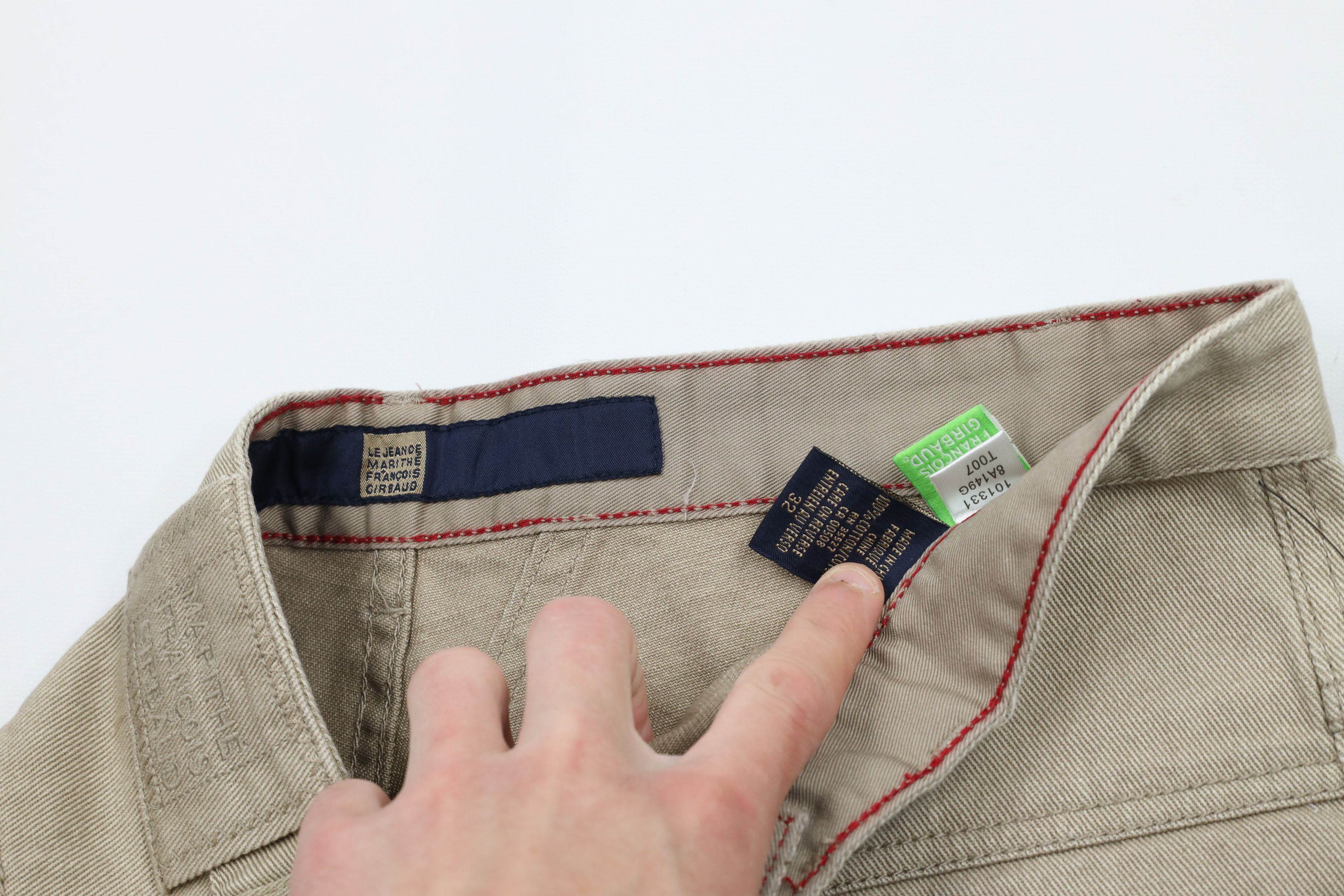 Marithe + Francois Girbaud × Vintage NOS Vintage 90s Marithe Francois Girbaud Denim Jean Short Size US 32 / EU 48 - 6 Thumbnail