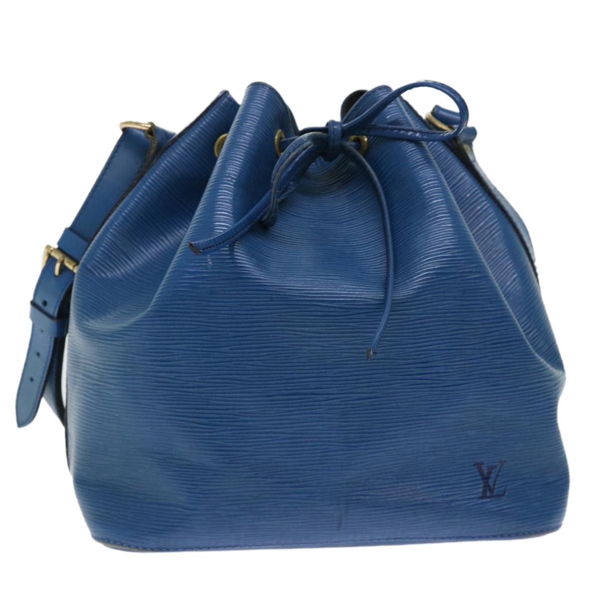 Louis Vuitton Petit Noe Shoulder Bag Handbag Blue EPI Leather M44105 - VERY  GOOD