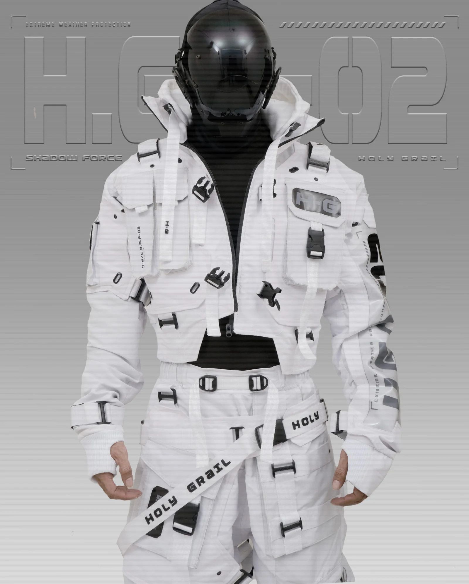 Hi Tec H-G JACKET CROP "SHADOW FORCE" TECHWEAR CYBERPUNK HOLYGRAIL Size US L / EU 52-54 / 3 - 1 Thumbnail