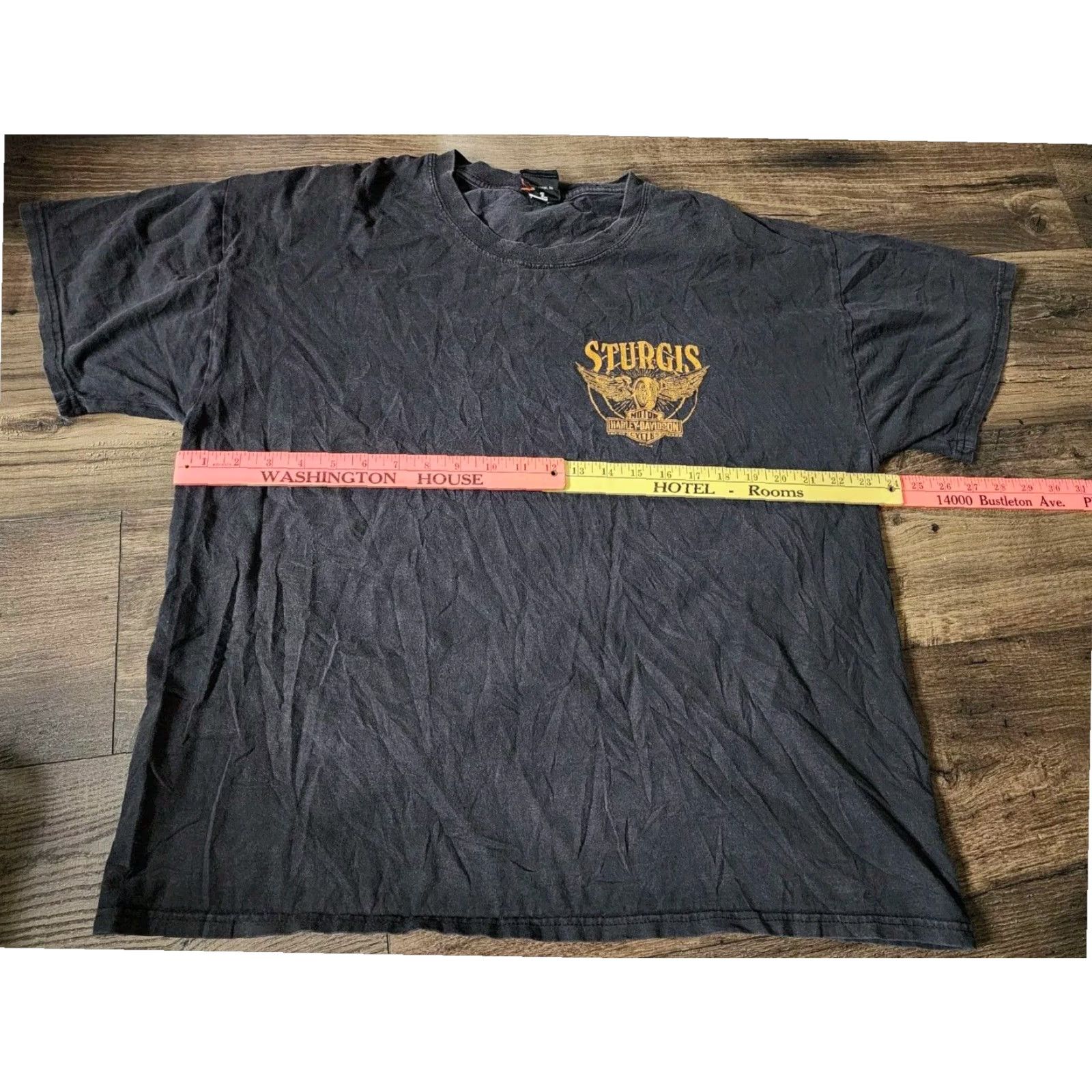 Harley Davidson Harley-Davidson Graphic Print T Shirt Adult XL Black Double Sided Motorcycle Biker Mens Size US XL / EU 56 / 4 - 3 Thumbnail
