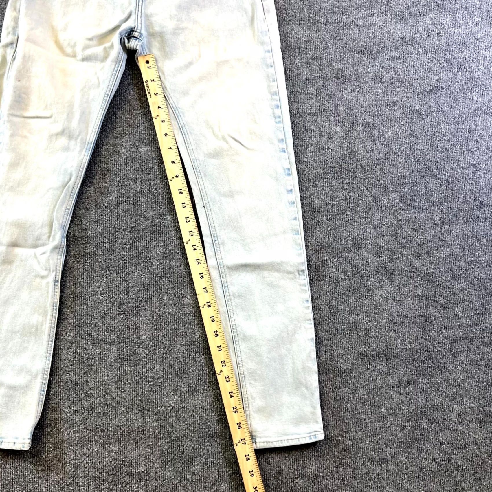 Empyre Empyre Verge Jeans Mens 32 Light Blue Denim Cotton Stretch Skinny Leg Streetwear Jeans Size US 32 / EU 48 - 4 Thumbnail