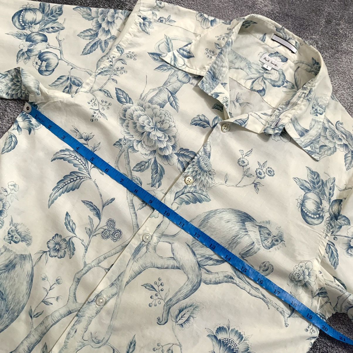 Designer × Paul Smith 🔥RARE🔥 Vintage Paul smith Cebus imitator print shirt Size US L / EU 52-54 / 3 - 9 Thumbnail