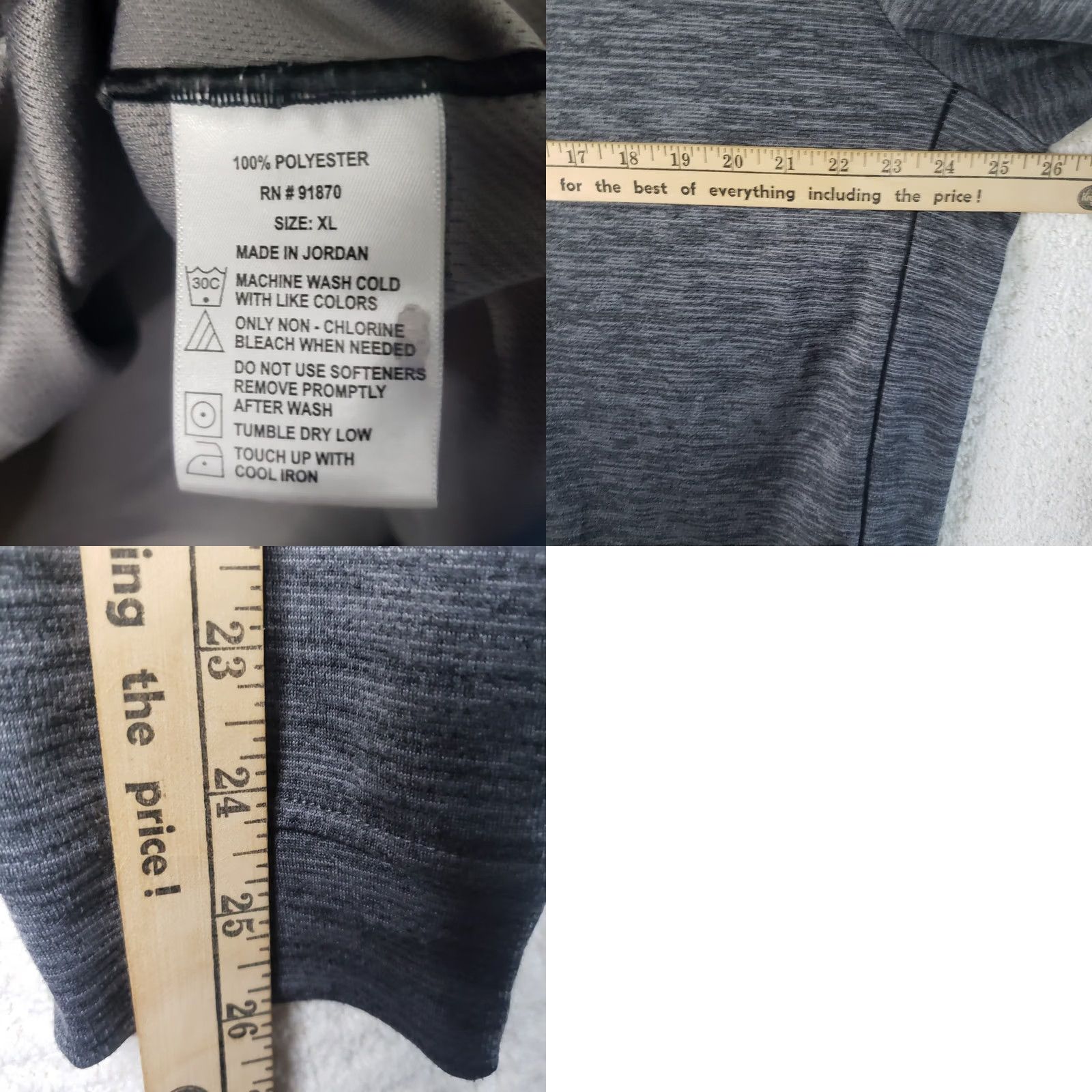 Vintage Pebble Beach Golf Pullover Men XL Gray DRY-LUXE Performance 1/4 Zip Jacket Size US XL / EU 56 / 4 - 9 Thumbnail