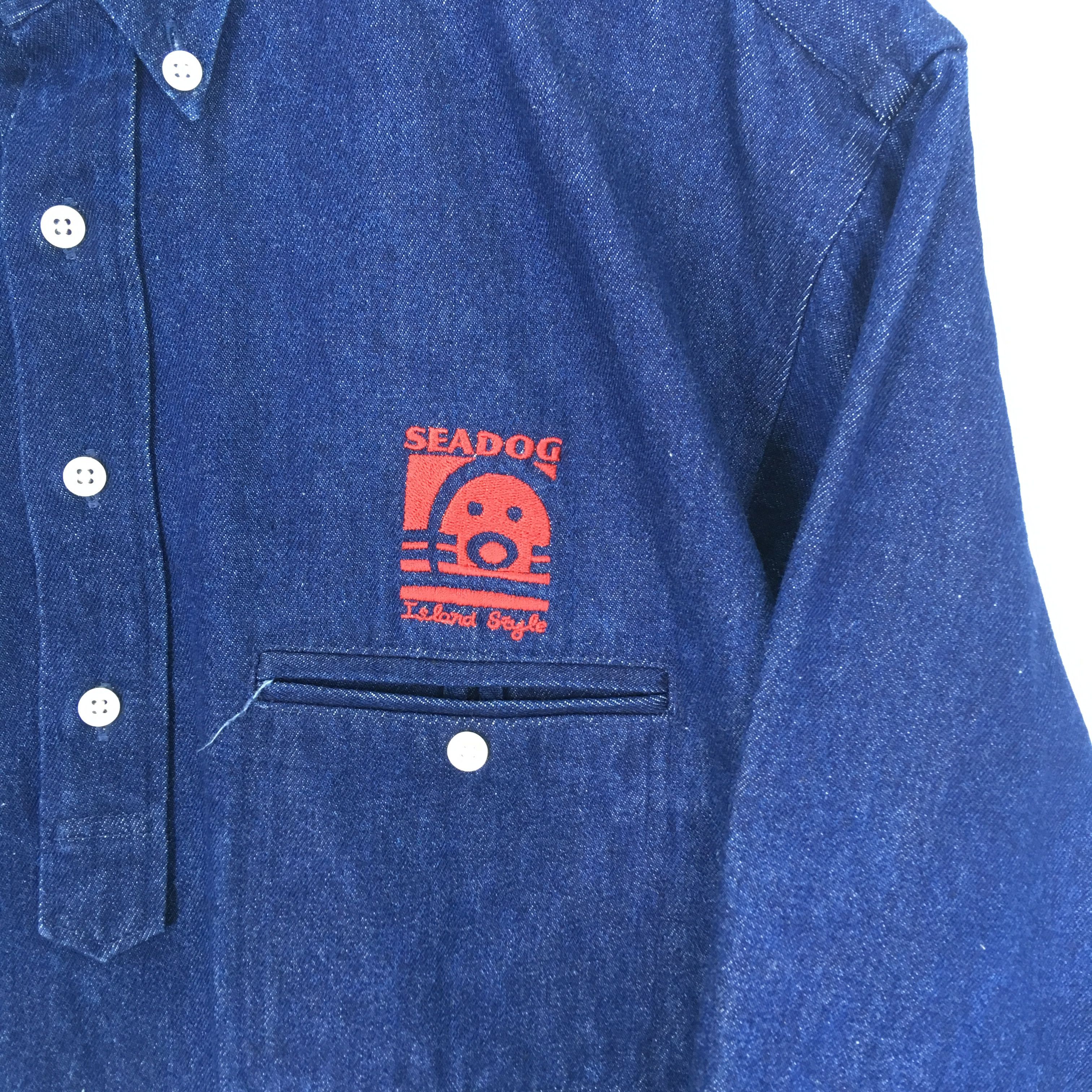 Indigo Vintage Sea Dog Japanese Brand Indigo Blue Pullover Shirt Size US M / EU 48-50 / 2 - 6 Thumbnail