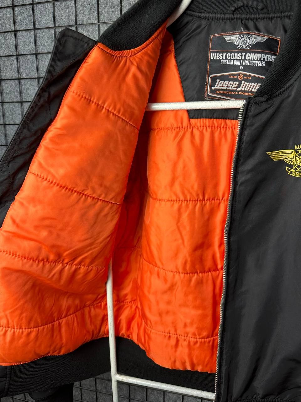 Vintage × West Coast Choppers West Cost Choppers Iron Cross Biker Bomber Jacket Size L Size US L / EU 52-54 / 3 - 7 Thumbnail