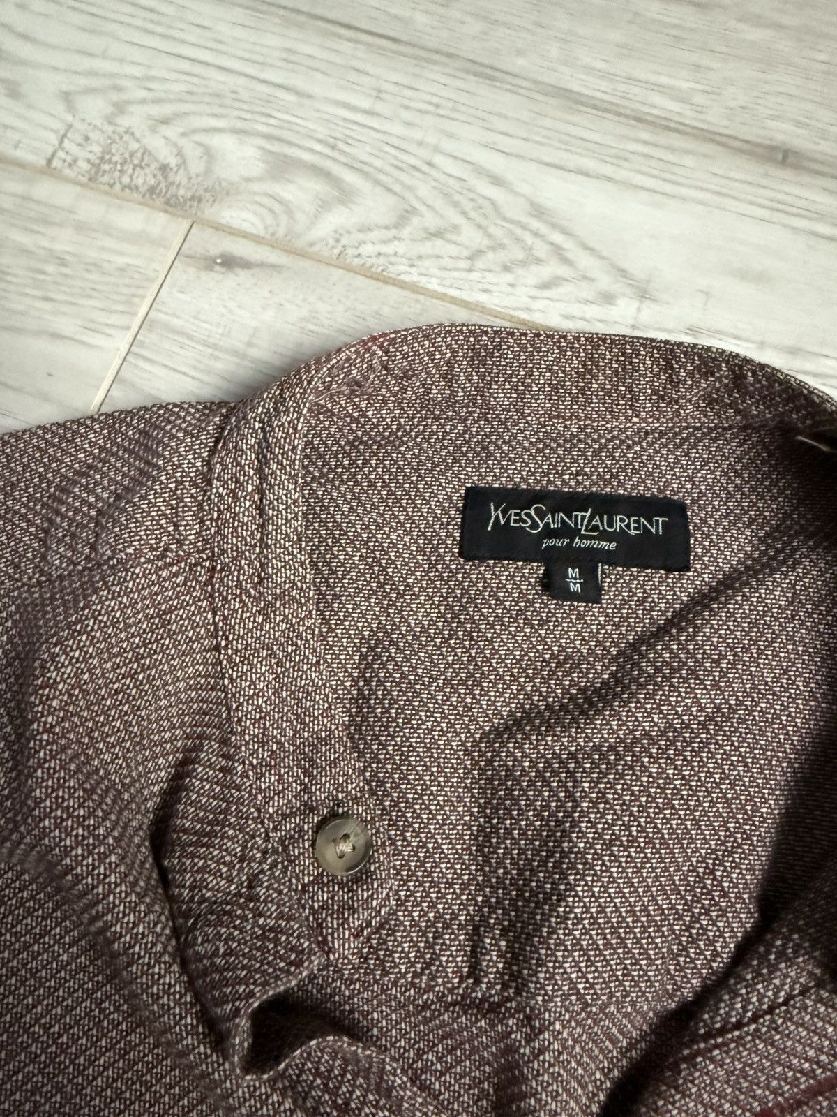Yves Saint Laurent Ysl pour homme Yves Saint Laurent shirt without collar Size US M / EU 48-50 / 2 - 5 Thumbnail