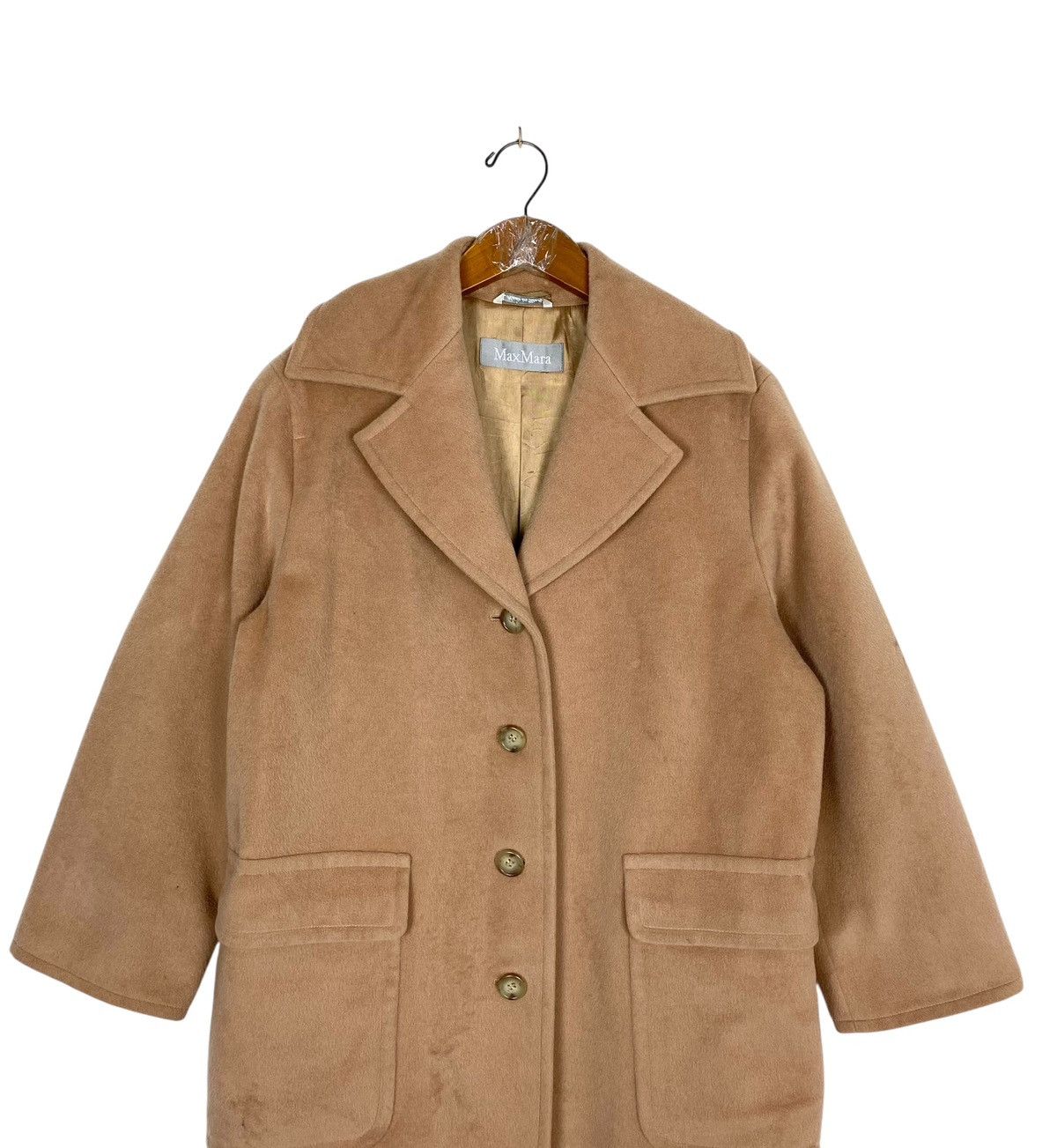 Max Mara Rare‼️ Max Mara Virgin Wool Double Collar Coat Made in Italy Size L / US 10 / IT 46 - 2 Thumbnail