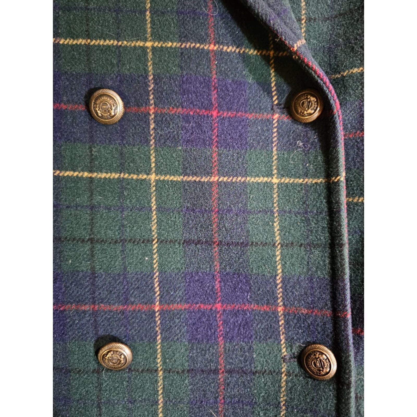 Pendleton VINTAGE Pendleton Jacket Wool Plaid Double Breasted Size 12 Women's Blue Green 90s Classic Size XL / US 12-14 / IT 48-50 - 5 Thumbnail