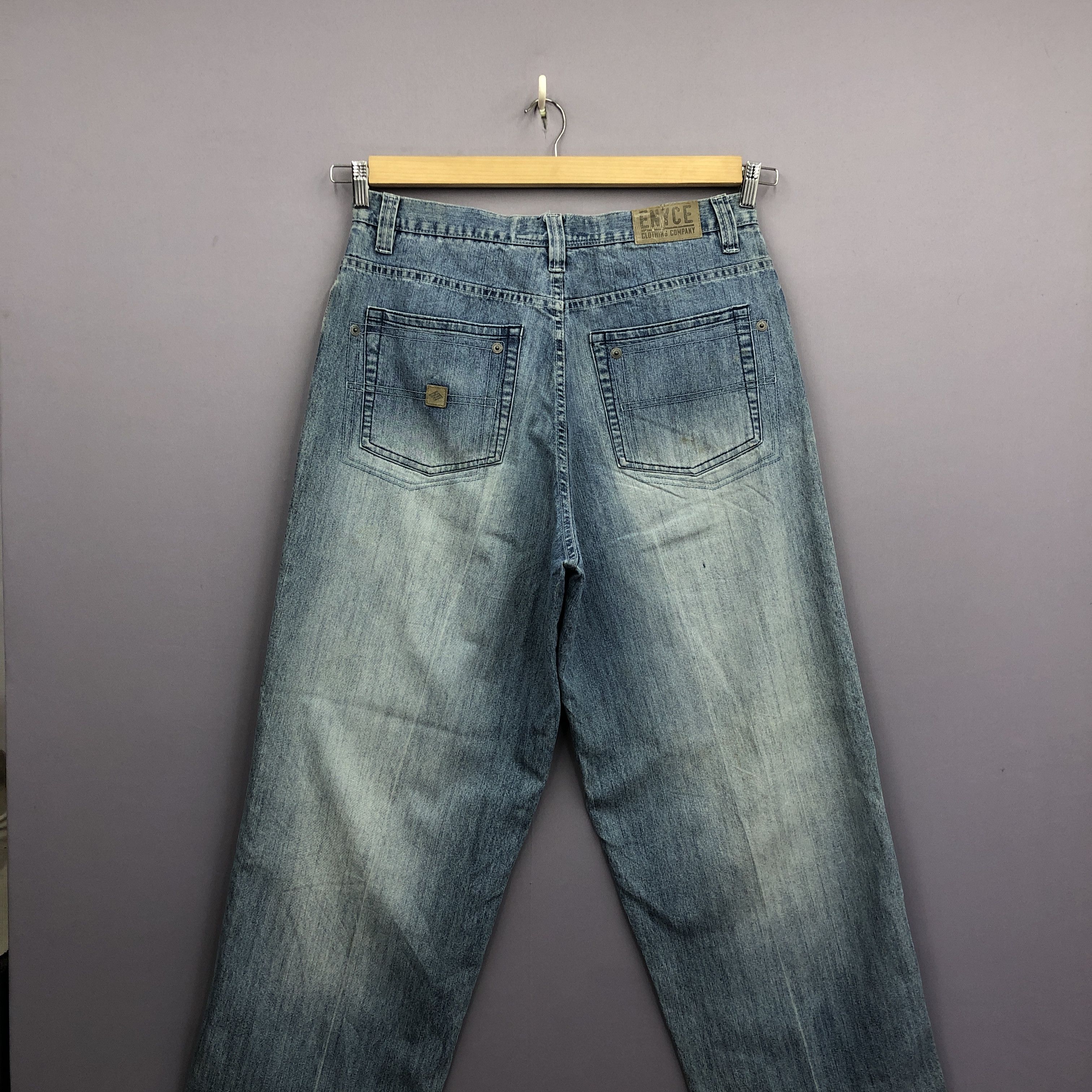Enyce Crazy Vintage Y2K/2000s Enyce Baggy Jeans Faded Skater Denim Size US 32 / EU 48 - 4 Thumbnail