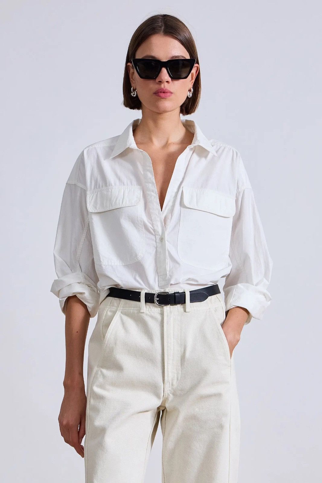 Apiece Apart Apiece Apart cropped white shirt Size XS / US 0-2 / IT 36-38 - 6 Thumbnail