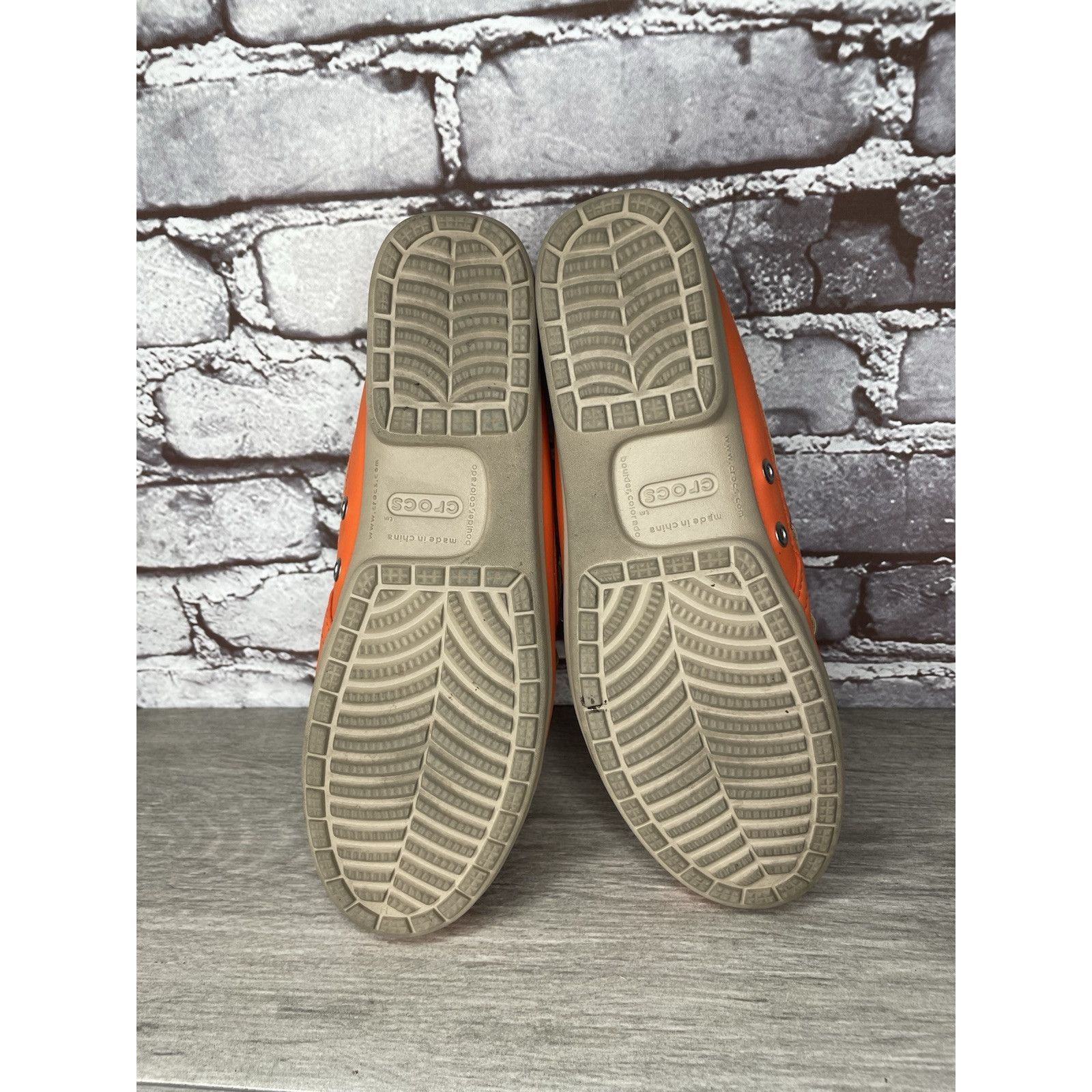 Crocs CROCS Beach Line Orange Synthetic Slip on Boat Loafers Women Size US 8 / IT 38 - 19 Thumbnail