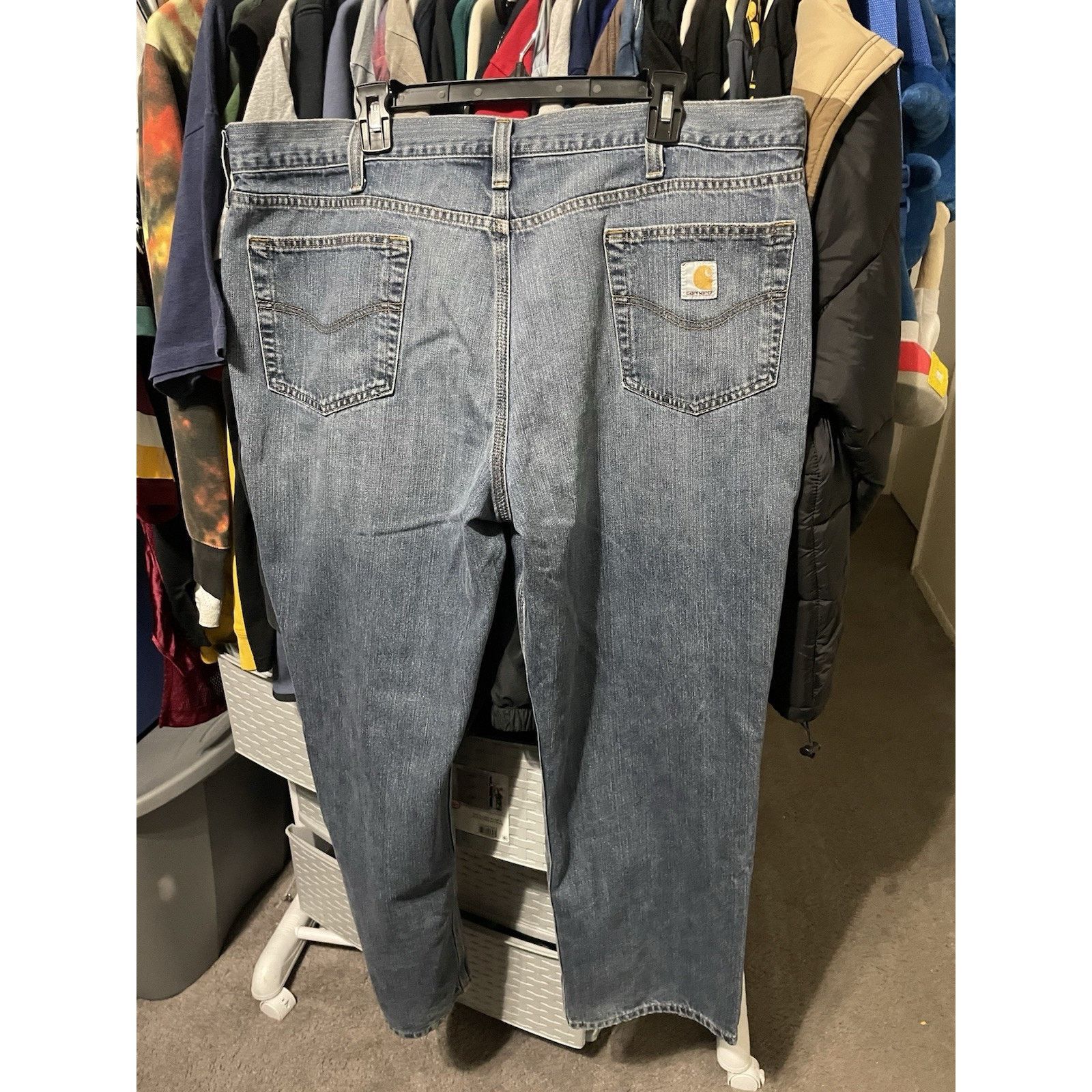 Carhartt Size 42x32 - Carhartt Jeans Adult Blue Denim Relaxed Fit Size US 42 / EU 58 - 2 Thumbnail