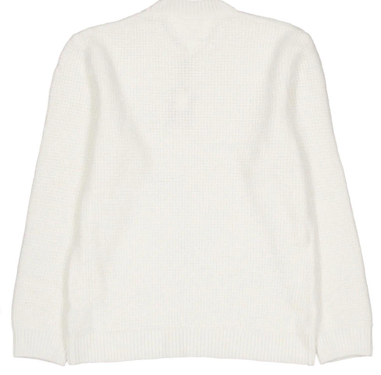 Tommy Hilfiger Tommy Jeans Waffle Knit Sweater White Melange Size L Bnwt Size US L / EU 52-54 / 3 - 4 Thumbnail