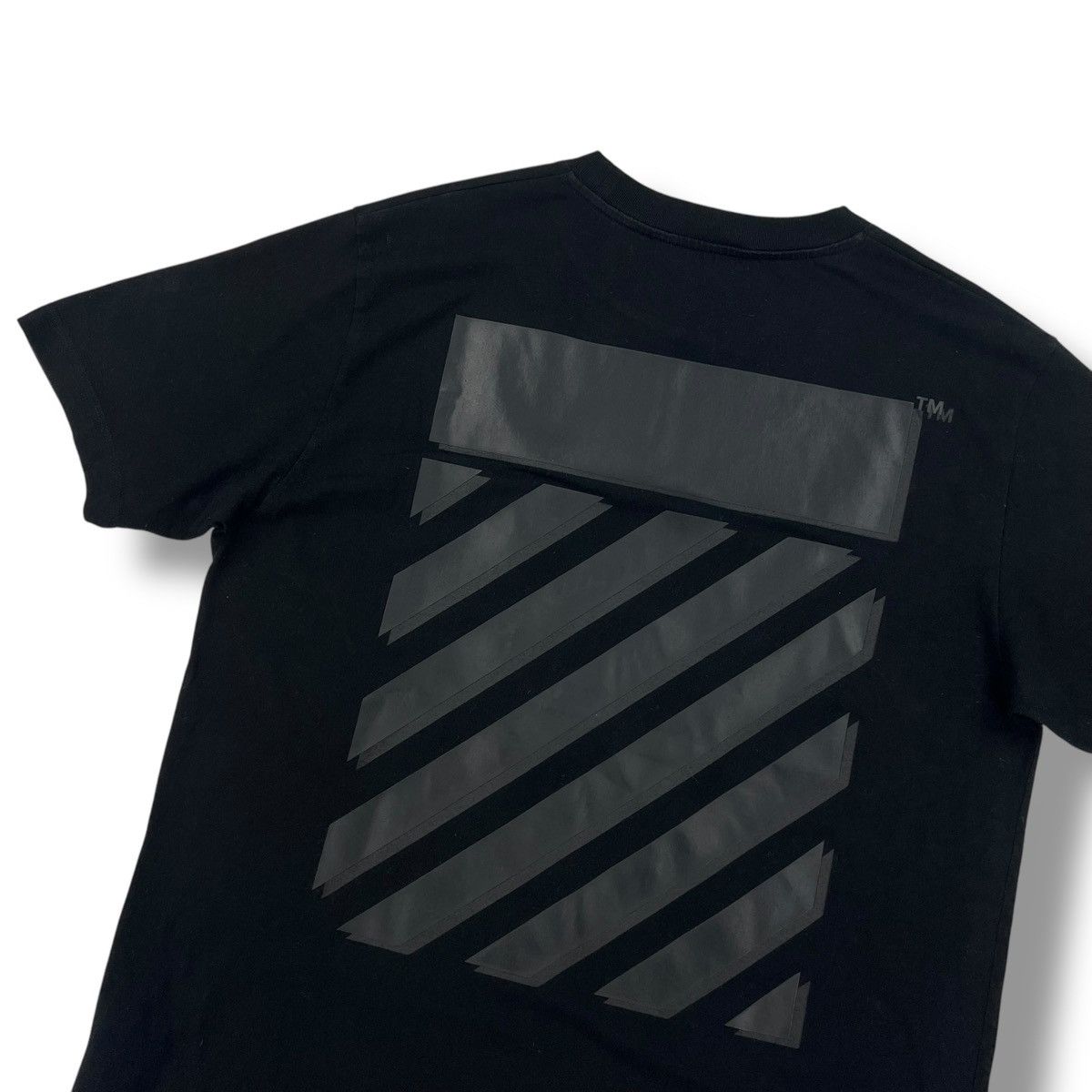 Off-White Off-White Rubber Diagonal Black T Shirt Size US XL / EU 56 / 4 - 1 Thumbnail