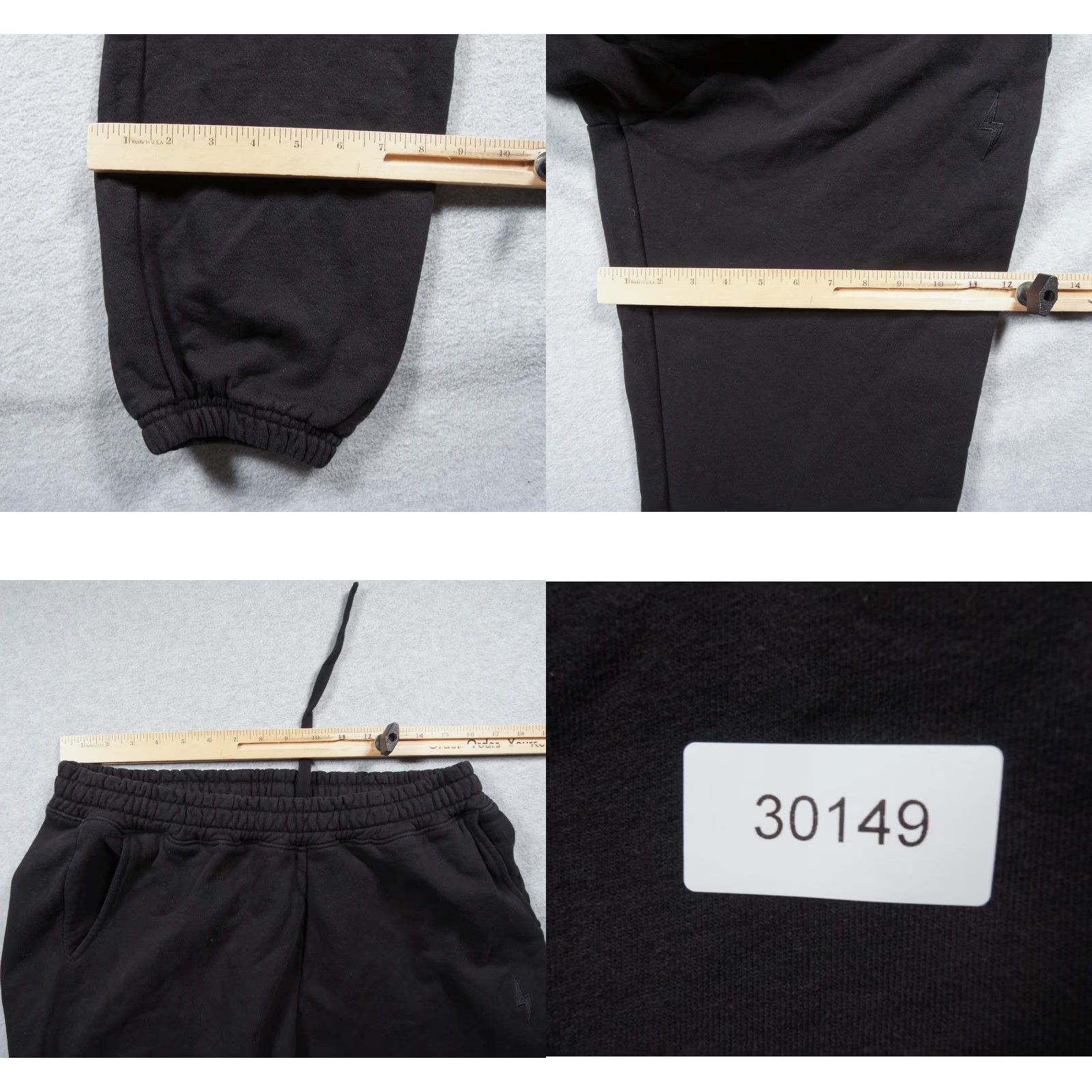 Vintage Ecocycle Sweatpants Mens Large Black Heavy Cotton Fleece Joggers Casual Adult Size US 33 - 8 Thumbnail
