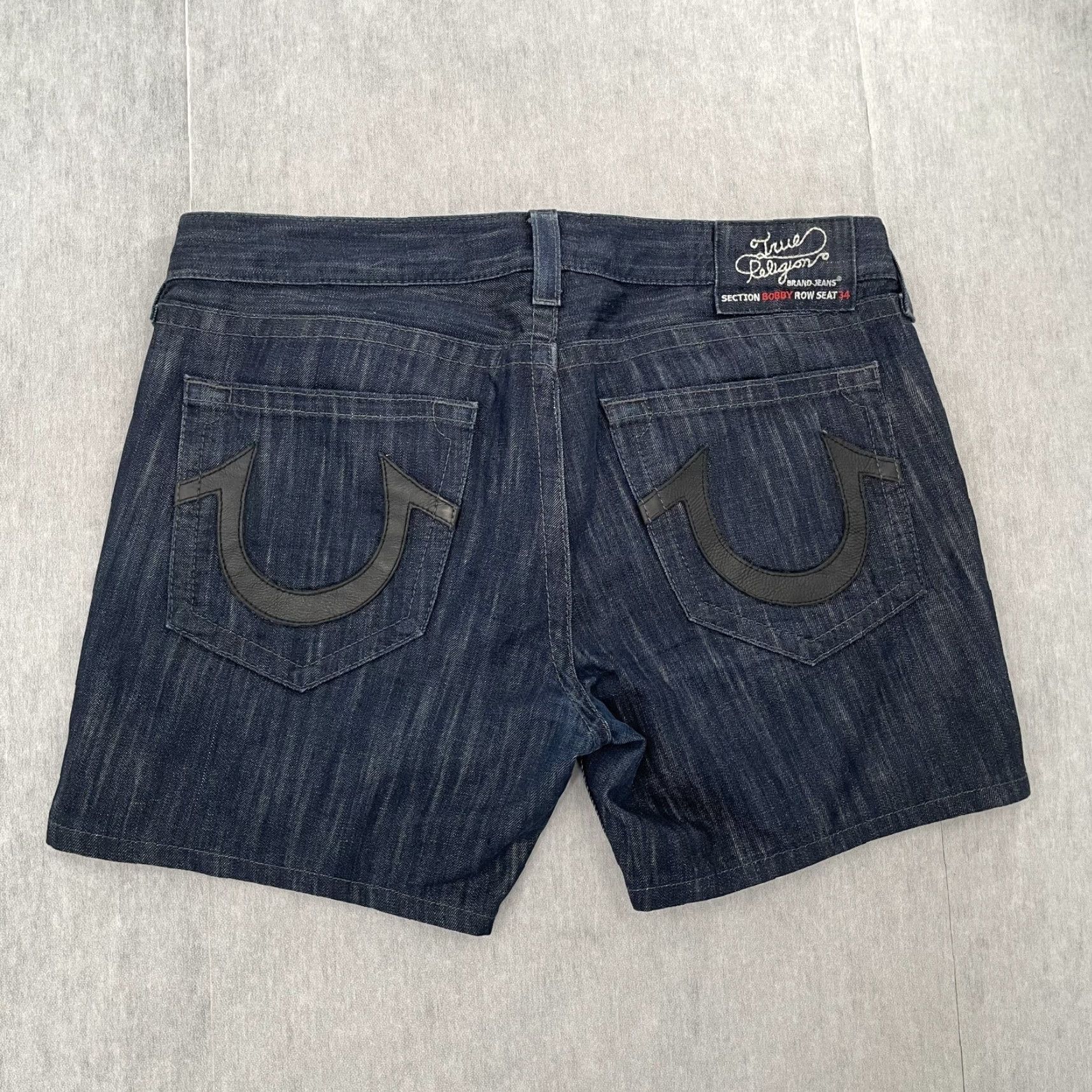 True Religion VINTAGE True Religion Denim Shorts Adult 38 Blue Solid Casual Made In USA Mens Size US 38 / EU 54 - 2 Thumbnail