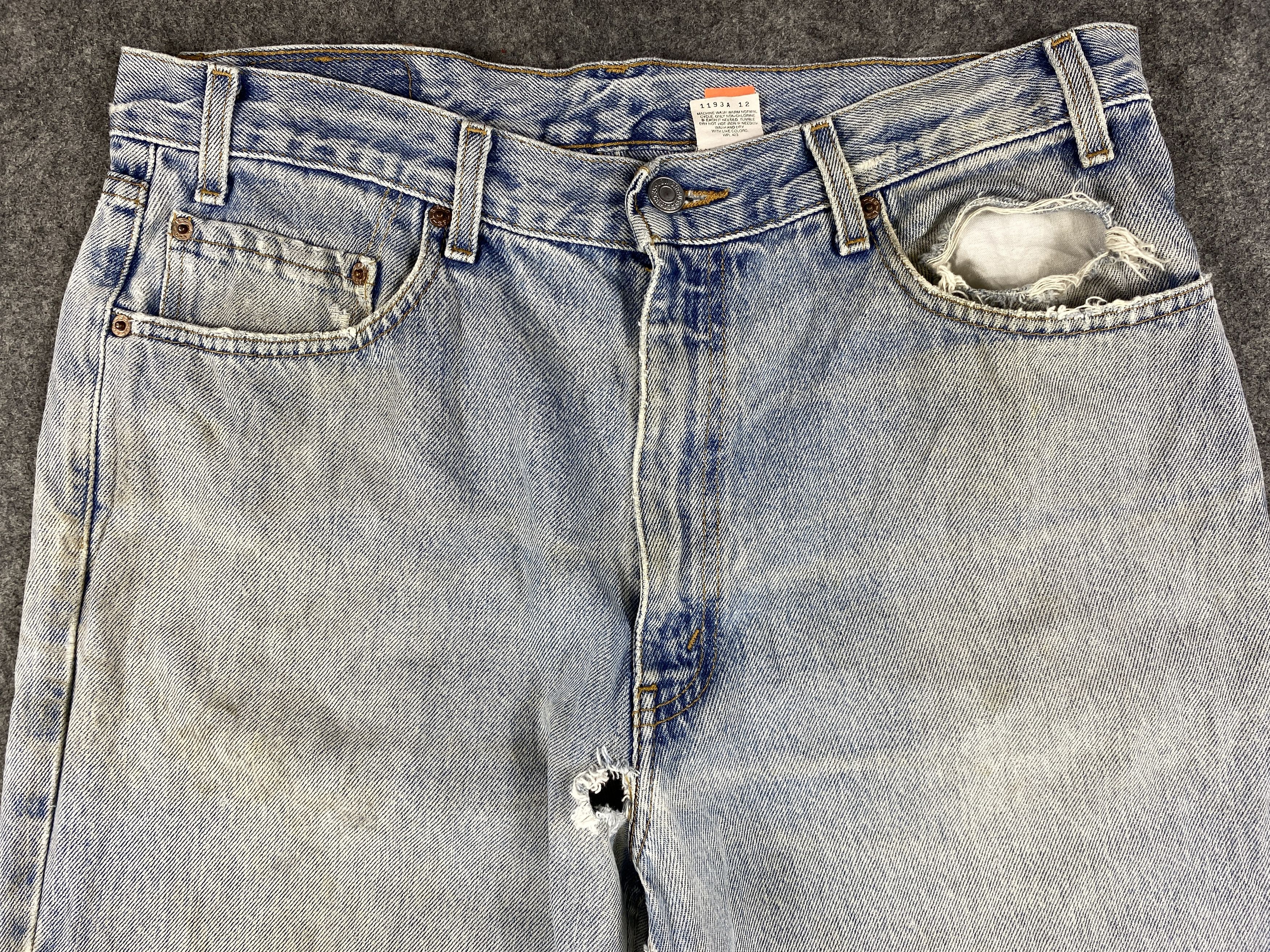 Levi's Light Blue Wash Vintage Levi's 550 34x31.5 Denim -SJ023 Size US 34 / EU 50 - 3 Thumbnail