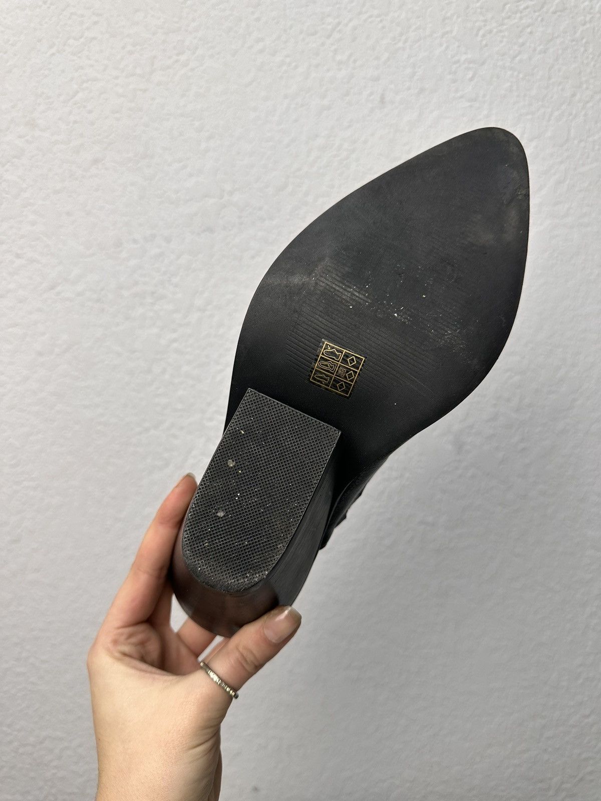 14th Addiction Vintage ASOS Black Sandals Western Mules silver Y2K AS 98 Size US 7 / IT 37 - 9 Thumbnail